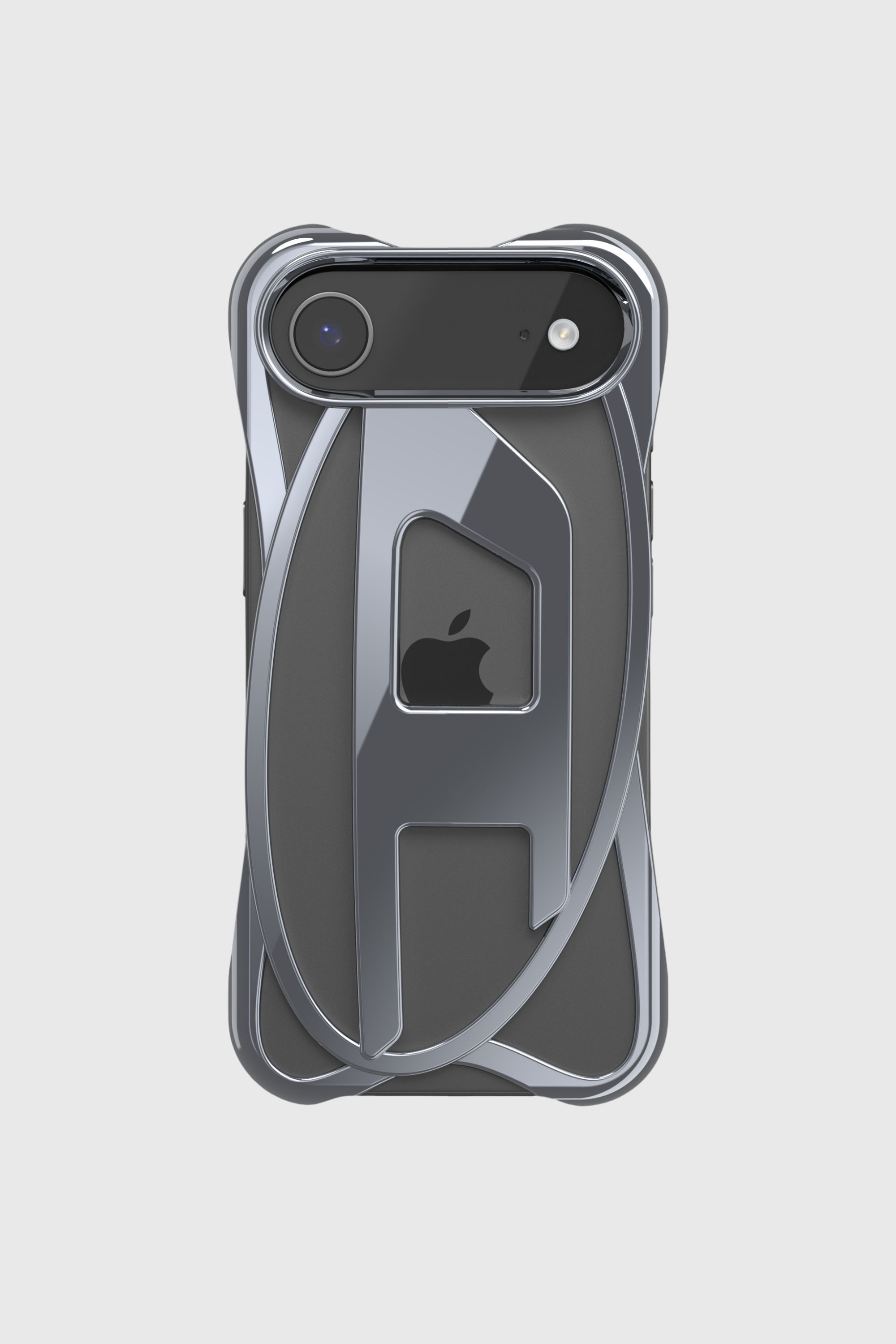 Diesel - 60444 D FRAME CASE, Unisex Caged D Gl&auml;nzende H&uuml;lle f&uuml;r iPhone 17 Air in Dunkelgrau - 2