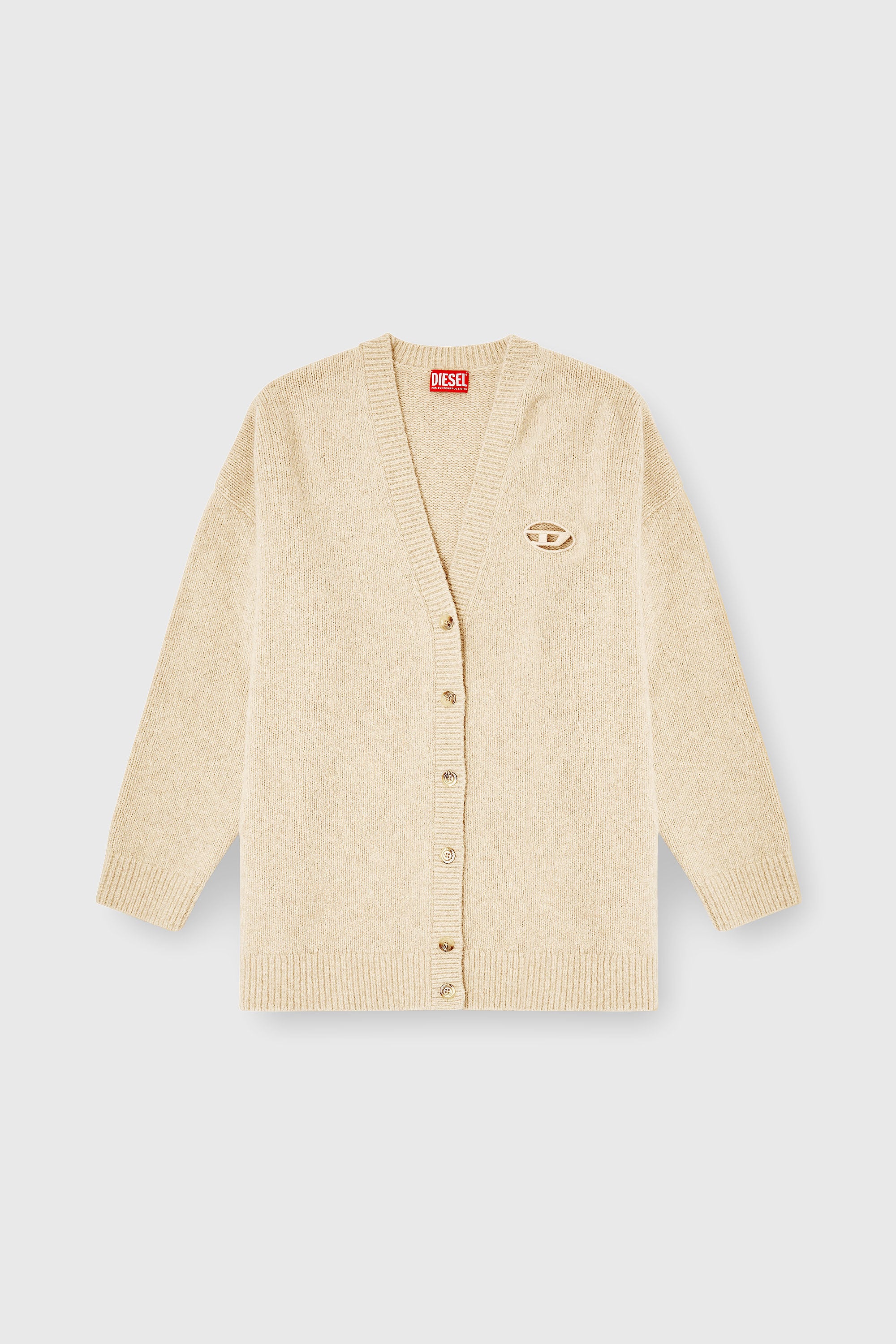Diesel - M-AREELA, Damen Cardigan aus Woll- und Alpakamischung in Beige - 2