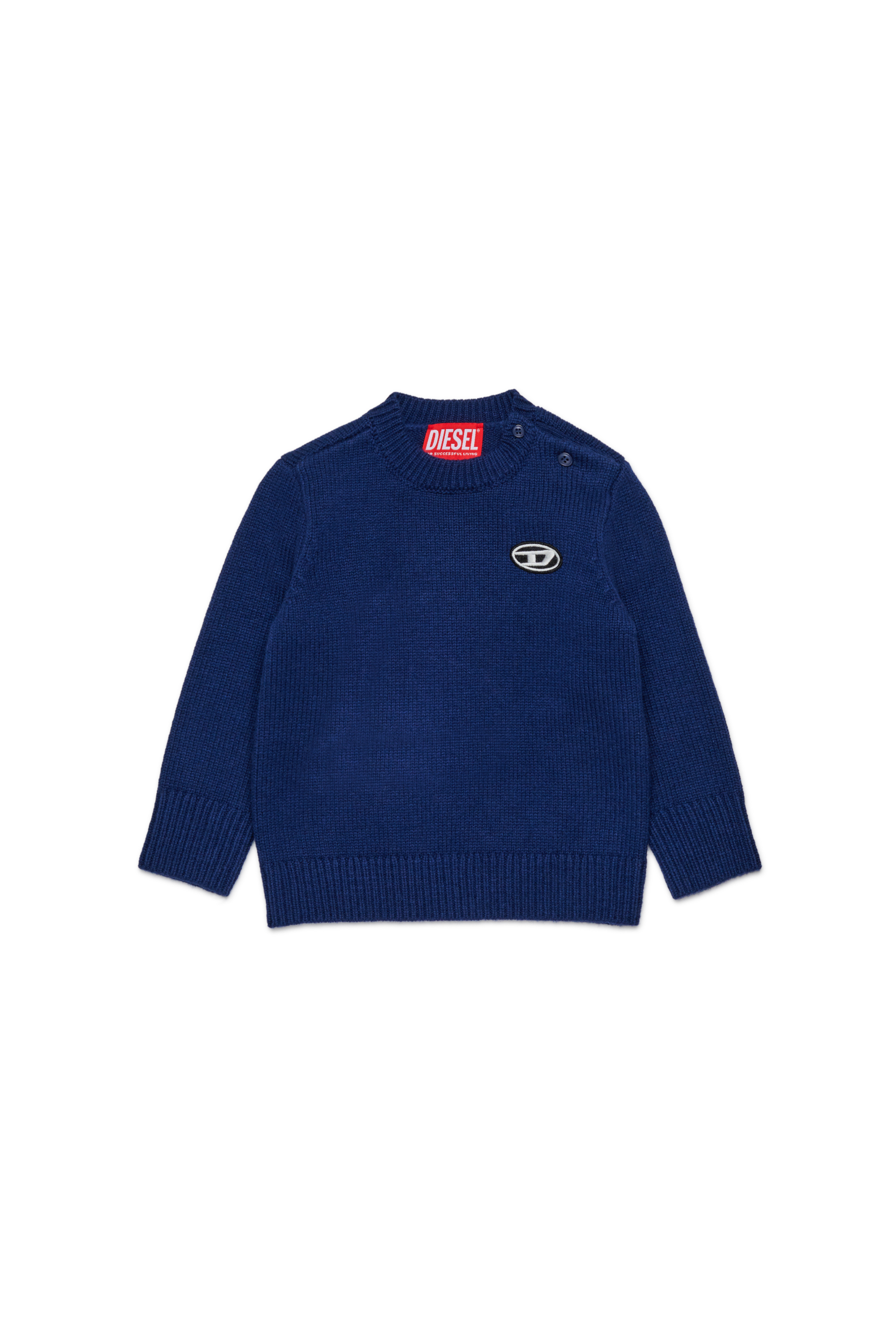 Diesel - KOLLYB, Unisex Pullover in Wollmischung in Blau - 1