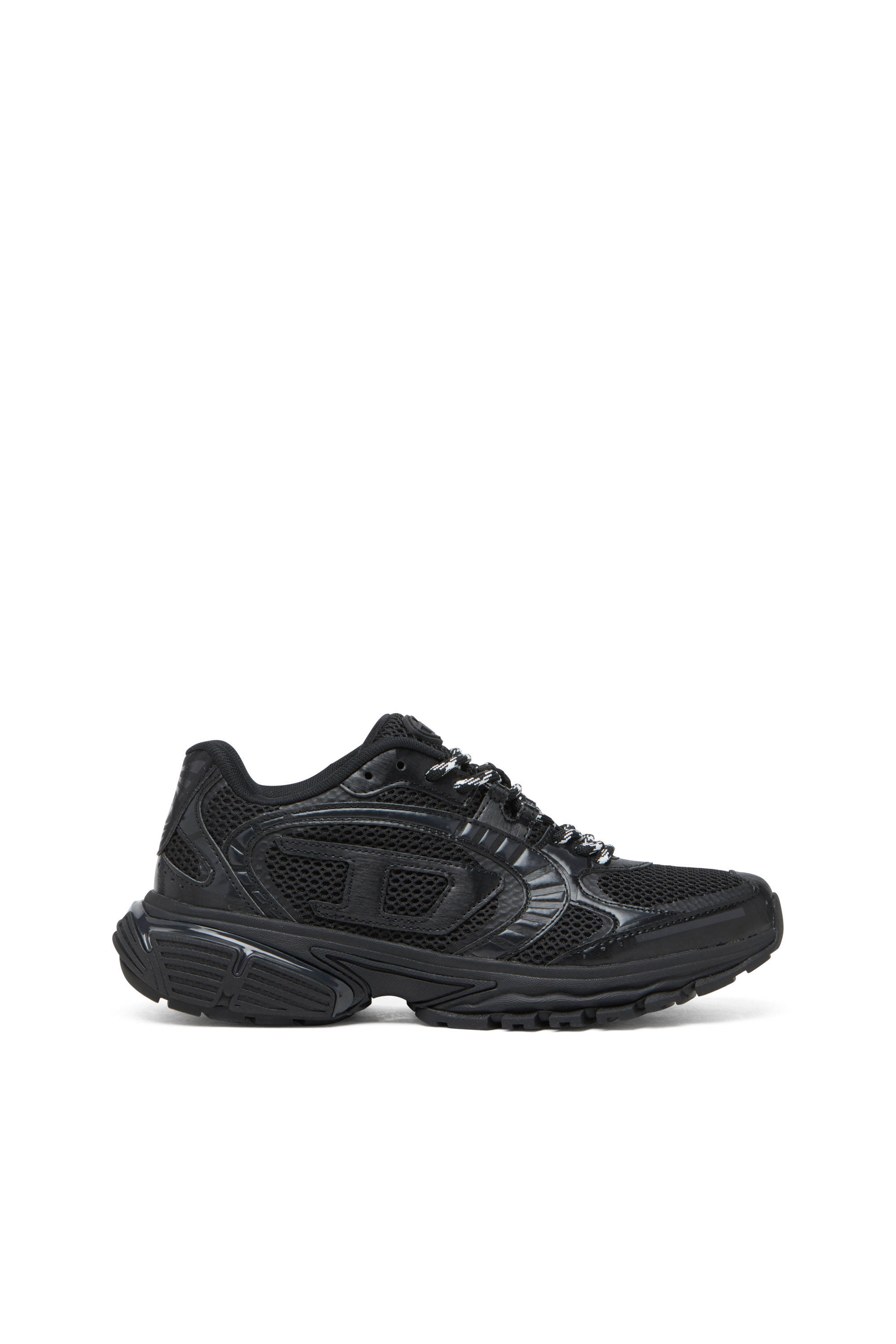 Diesel - S-PRO-V-DENSE LOW, Herren Sneakers aus Mesh mit Oval D-Logo in Schwarz - 1