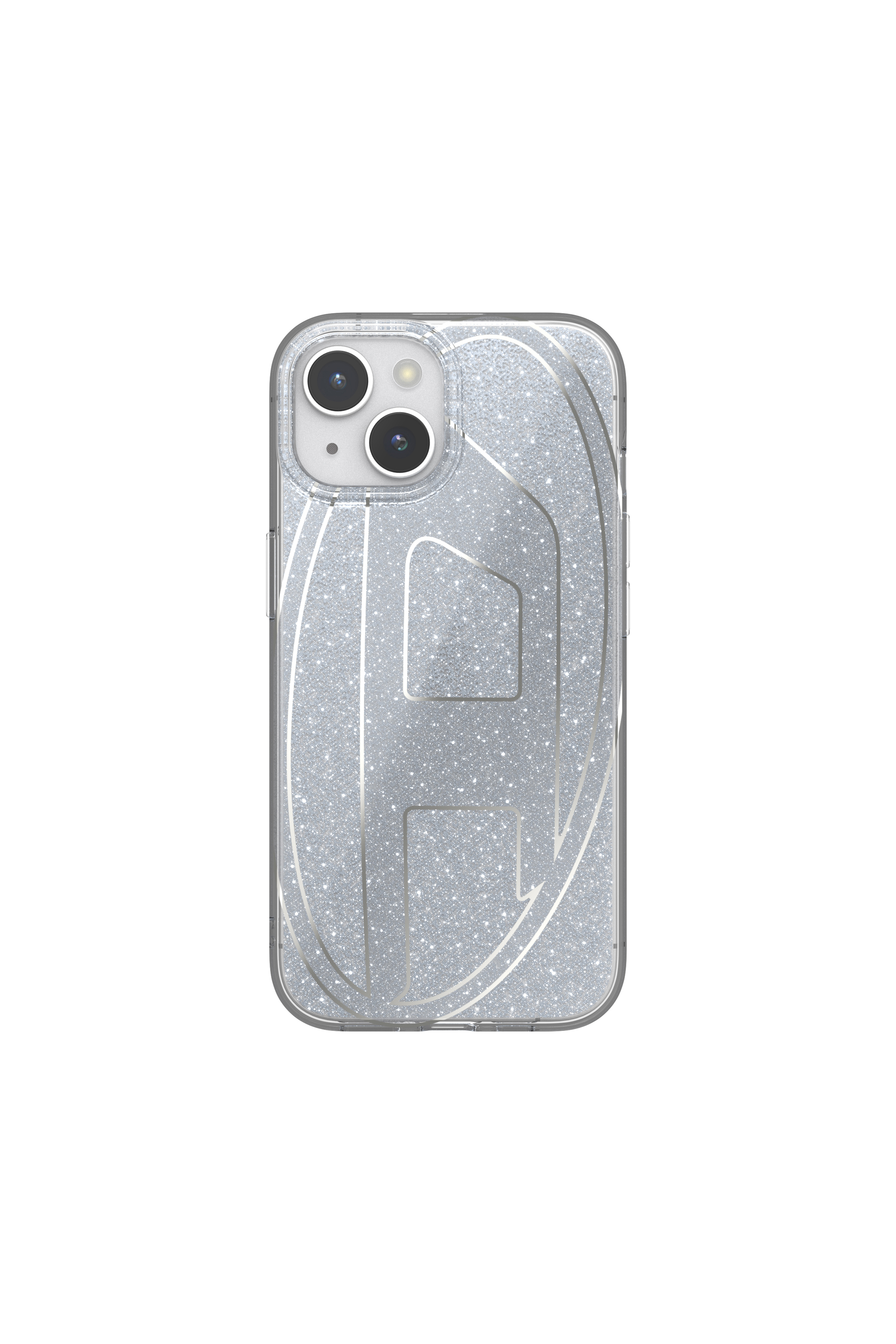 Diesel - 60031 AOP CASE, Unisex Glitter Case für iP 15 in Silber - 2
