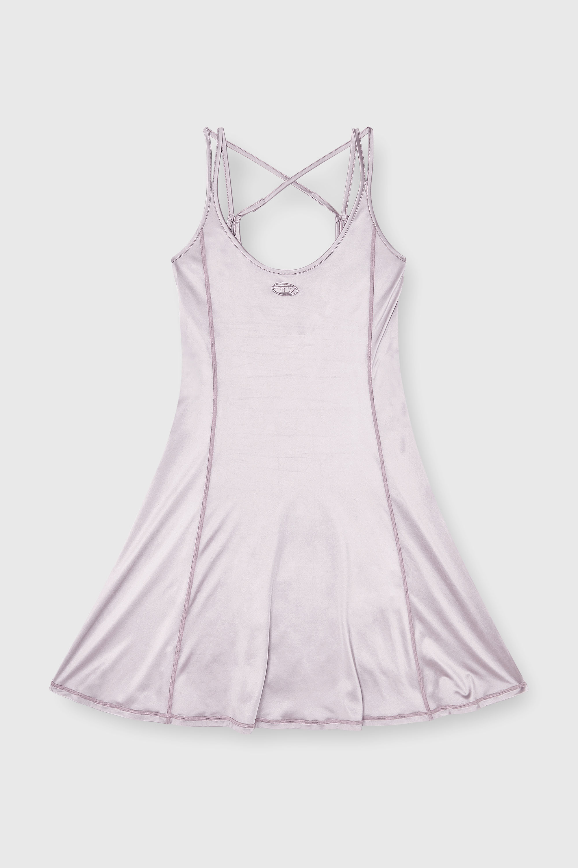 Diesel - D-IMMY, Damen Flie&szlig;endes Minikleid mit doppelten Tr&auml;gern in Lila - 1