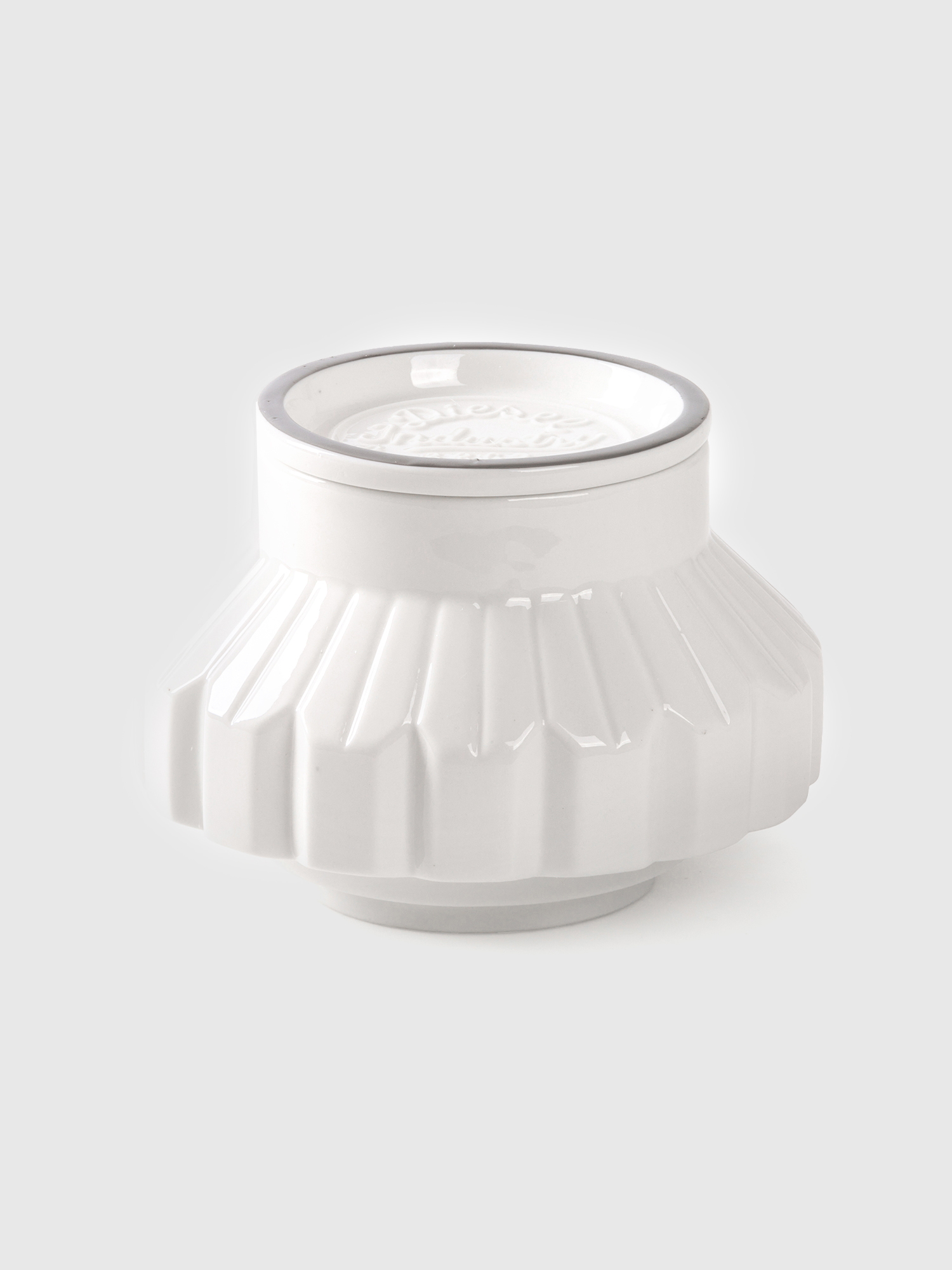 Diesel - 10905 SIL MACHINE, Unisex Mittelgro&szlig;er Beh&auml;lter aus Porzellan in Wei&szlig; - 2