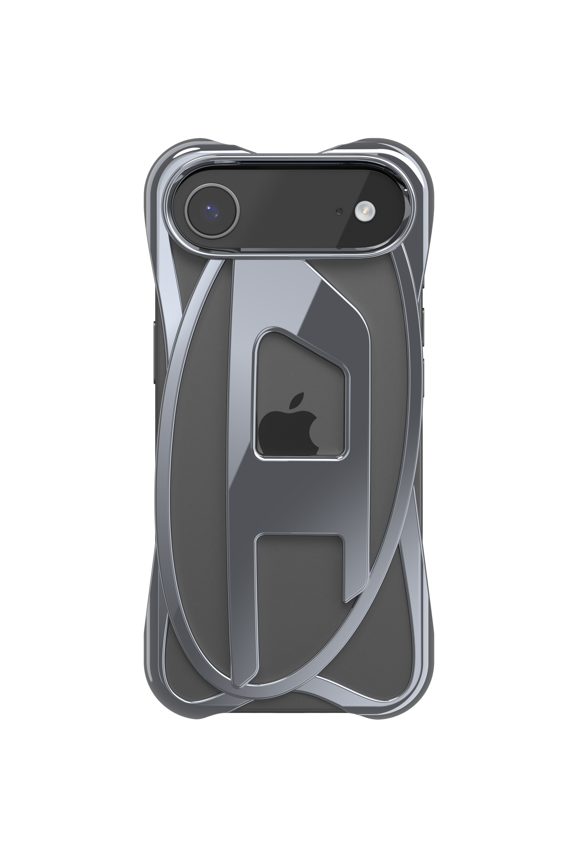 Diesel - 60444 D FRAME CASE, Unisex Caged D Glänzende Hülle für iPhone 17 Air in Dunkelgrau - 2