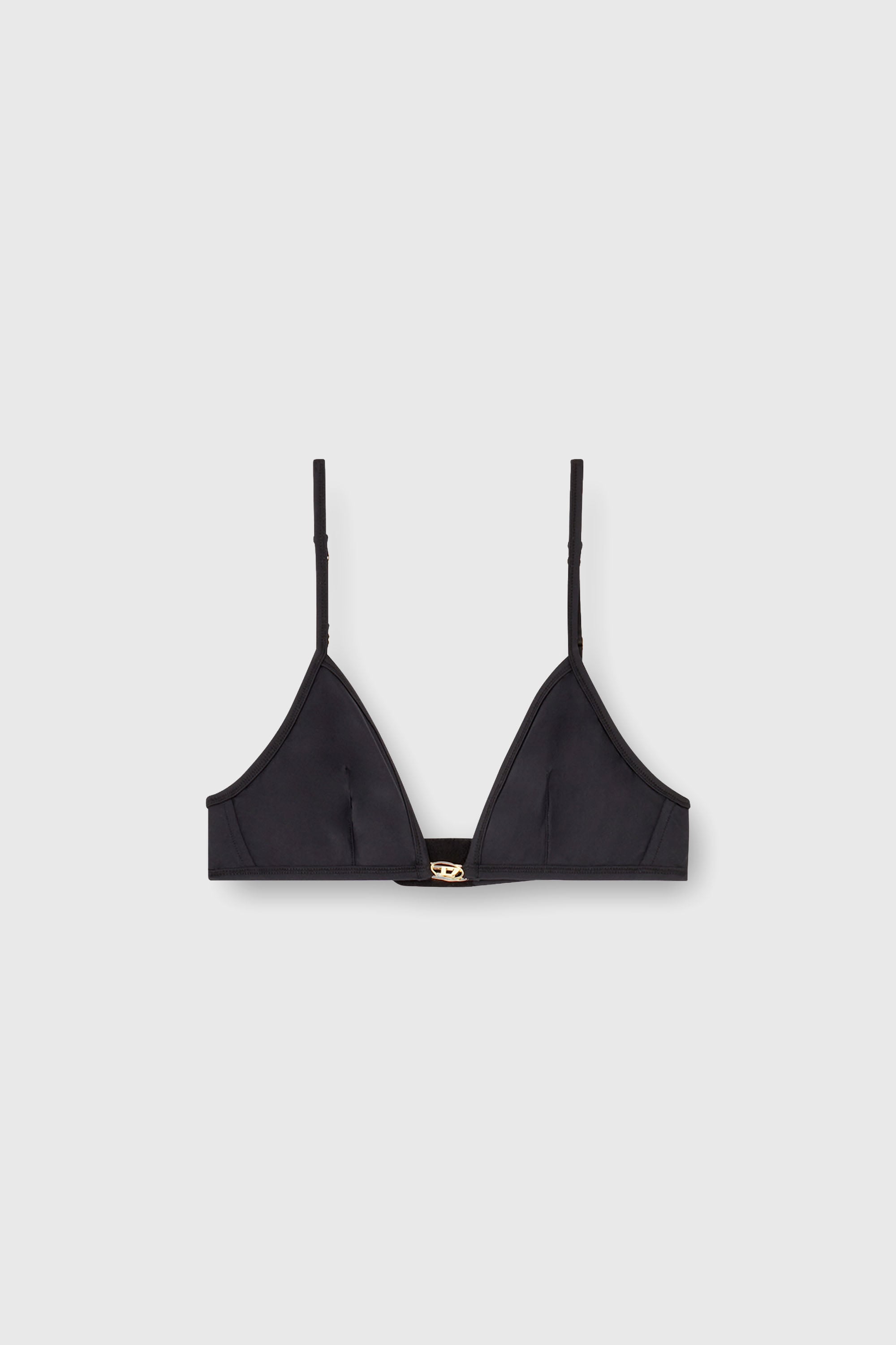 Diesel - LUNA-UTLT, Damen Triangle-BH aus Nylon mit Oval D-Detail in Schwarz - 2