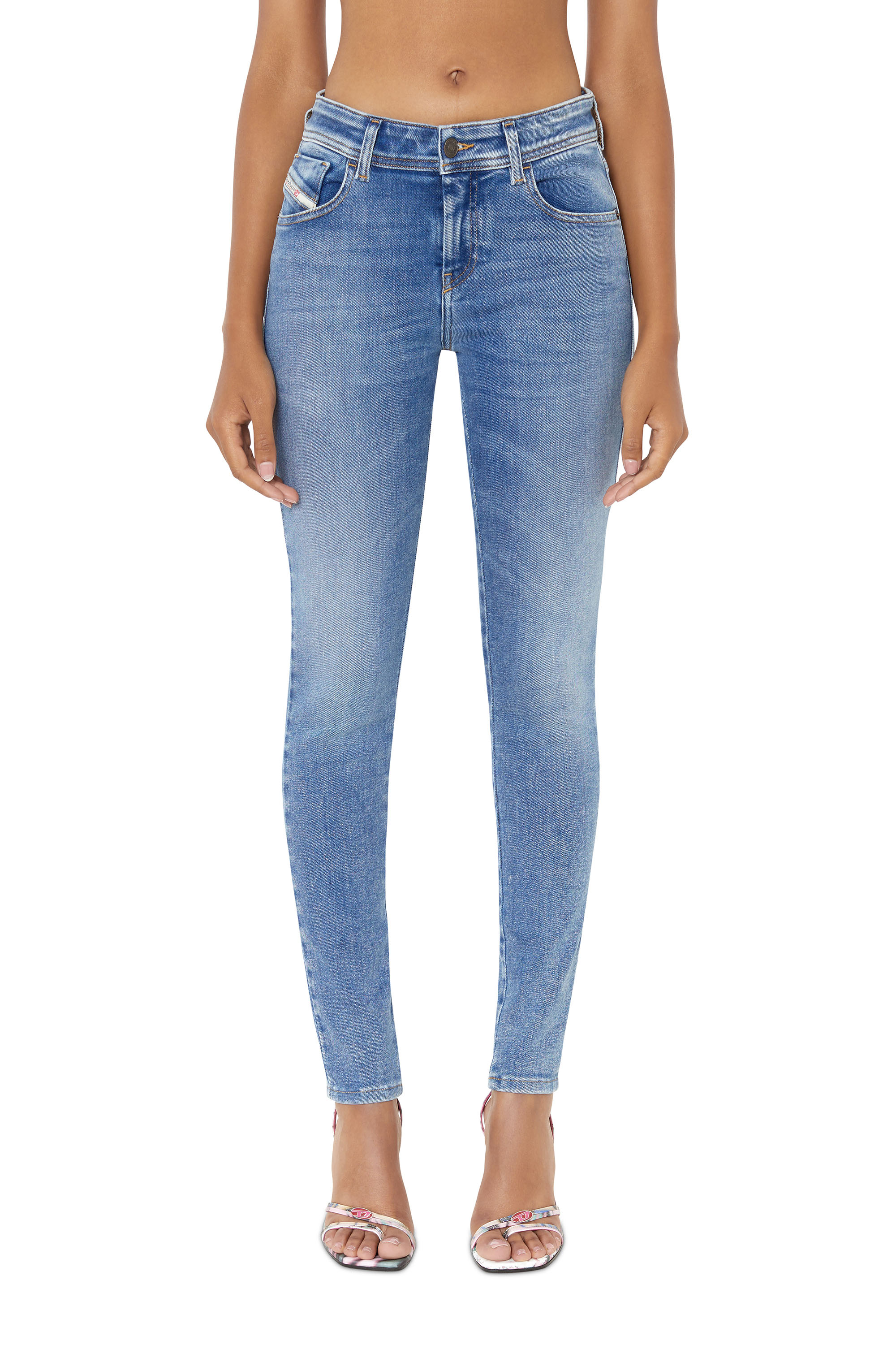 DIESEL Denim Andere materialien jeans in Blau Damen Bekleidung Jeans Jeans mit gerader Passform 
