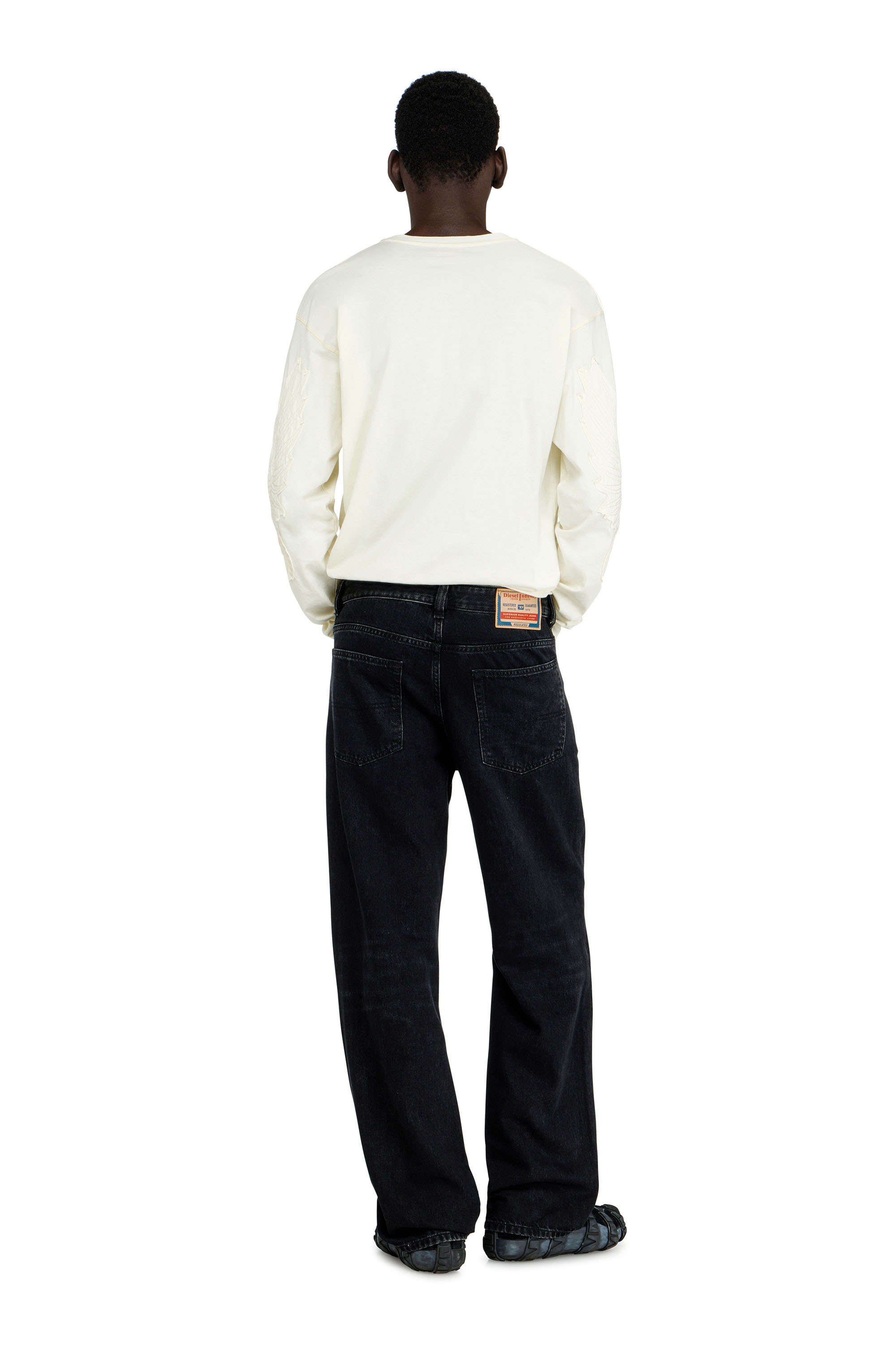 Diesel - Herren Relaxed Jeans 2001 D-Macro 09P09, Schwarz/Dunkelgrau - 3