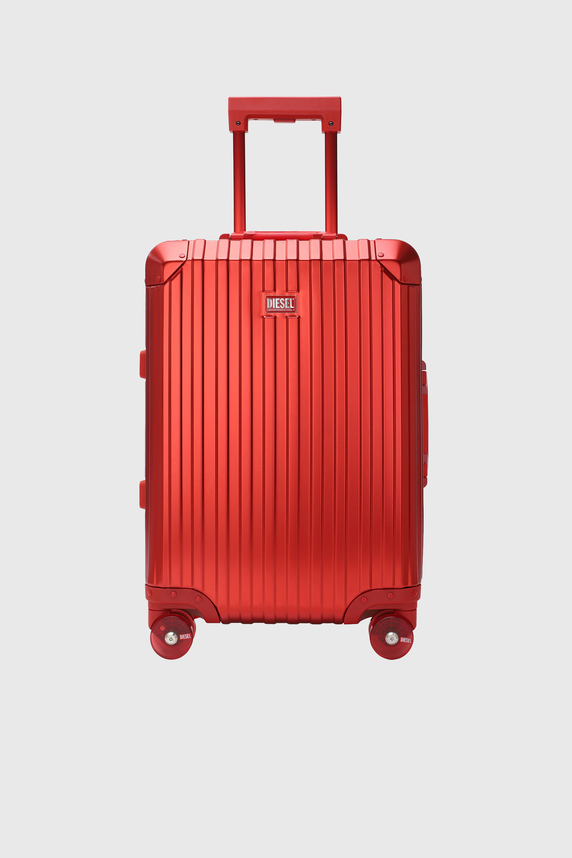 Diesel - DIESEL ALUMINUM TROLLEY- DSL002, Unisex Koffer aus Aluminium Gr&ouml;&szlig;e S in Rot - 1