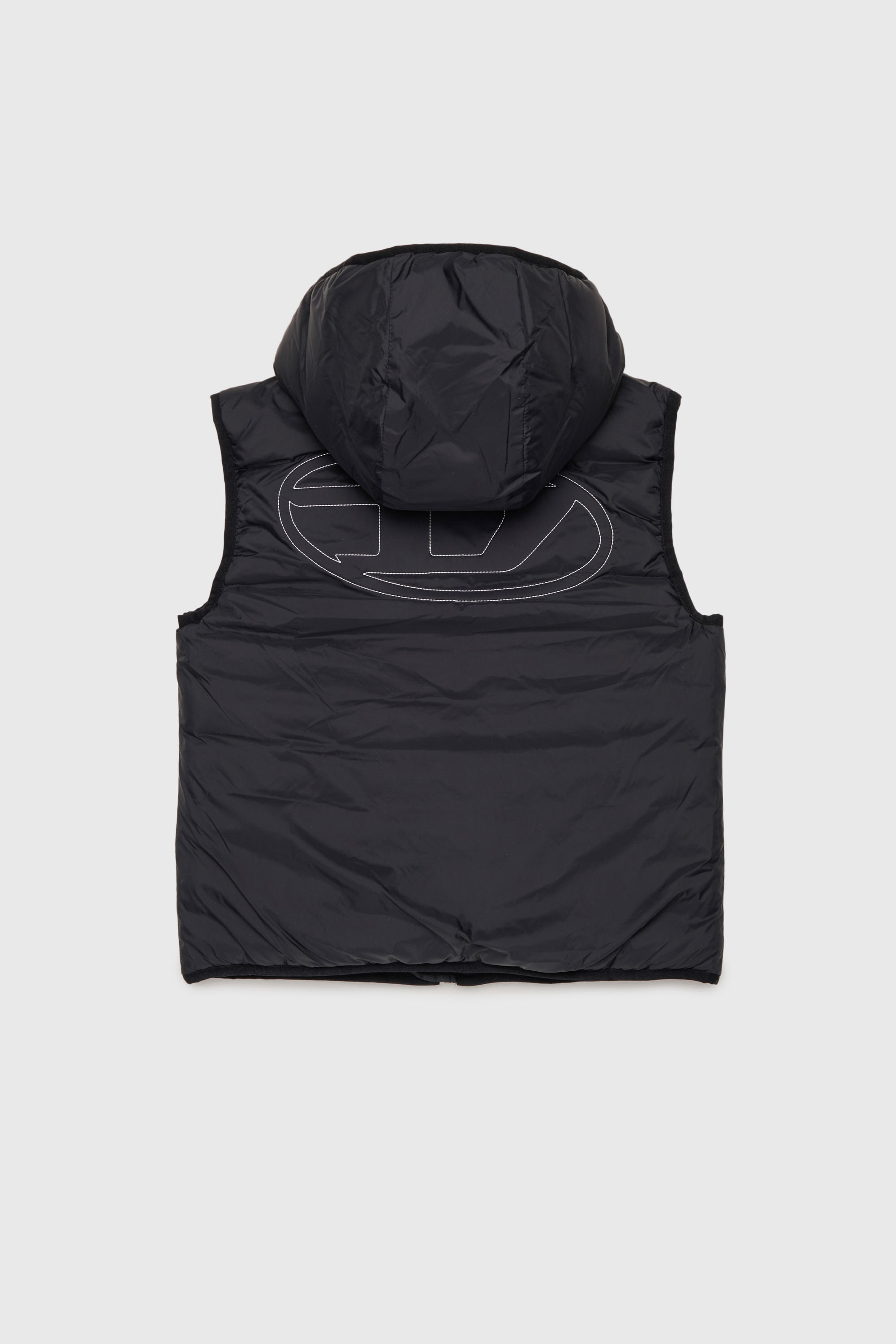 Diesel - JOSIP, Unisex Weste mit Kapuze aus wattiertem Nylon in Schwarz - 2