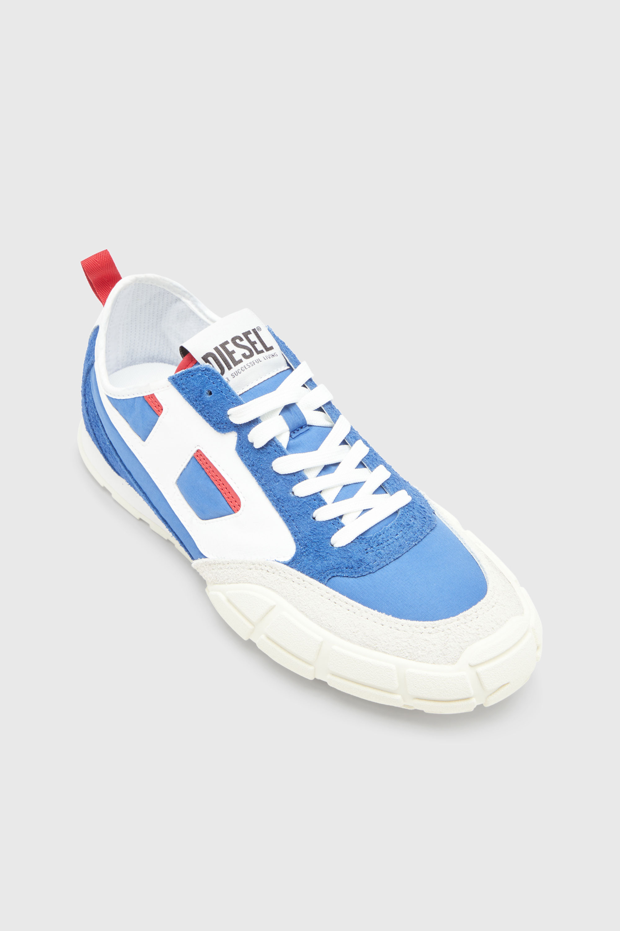 Diesel - S-PAGODHA LOW, Herren S-Pagodha-Sneakers aus Leder, Wildleder und Ripstop in Blau - 6