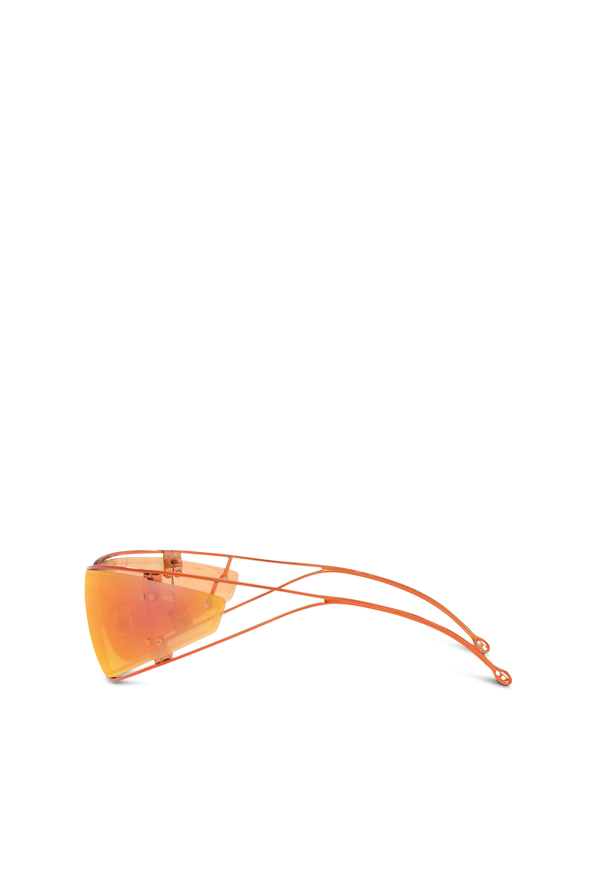 Diesel - 0DL1001, Unisex Sonnenbrille in Wraparound-Konstruktion in Orange - 3
