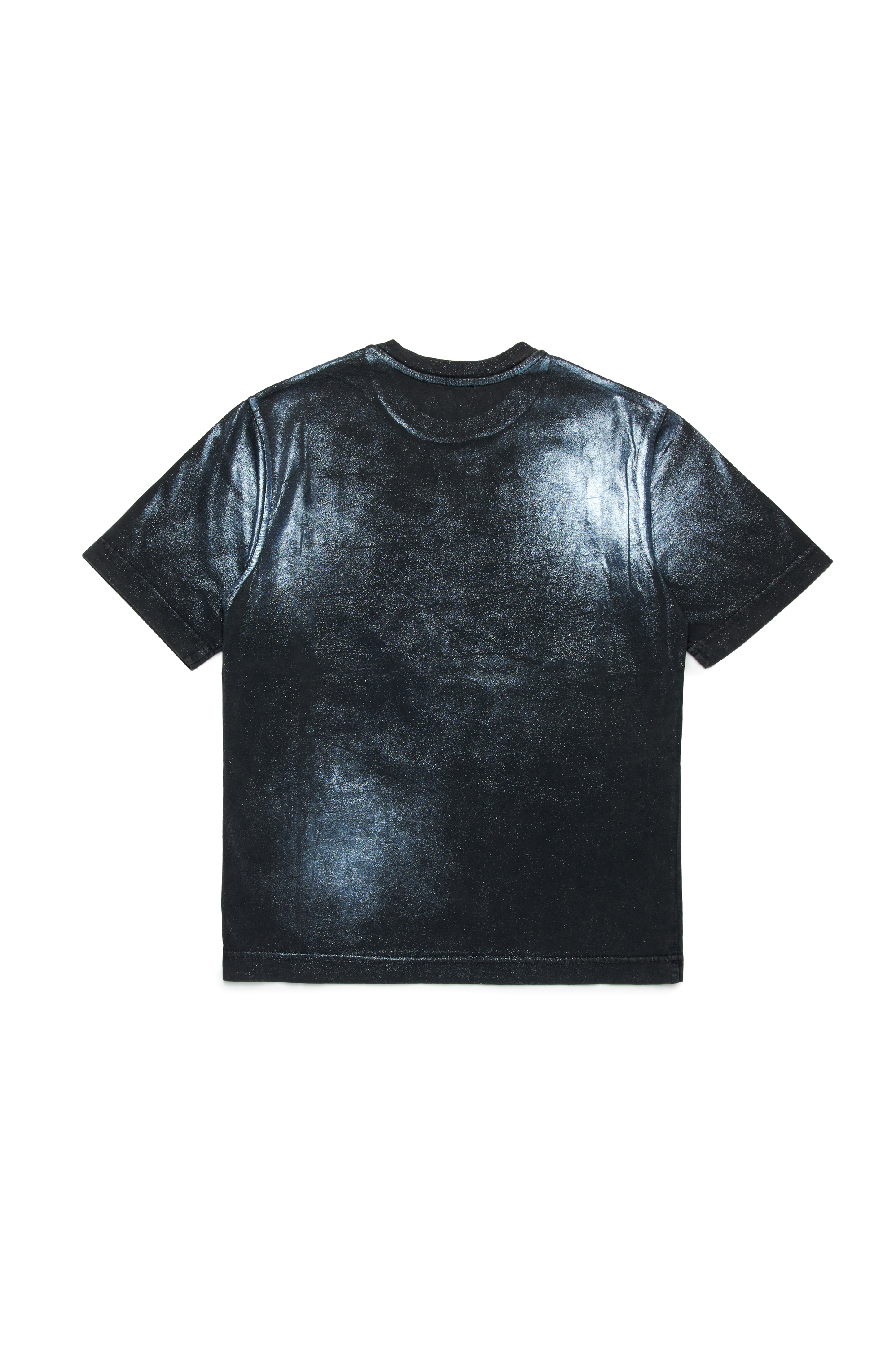 Diesel - TBUXT OVER, Unisex Verblasstes T-Shirt mit Metallic-Effekten in Schwarz - 2