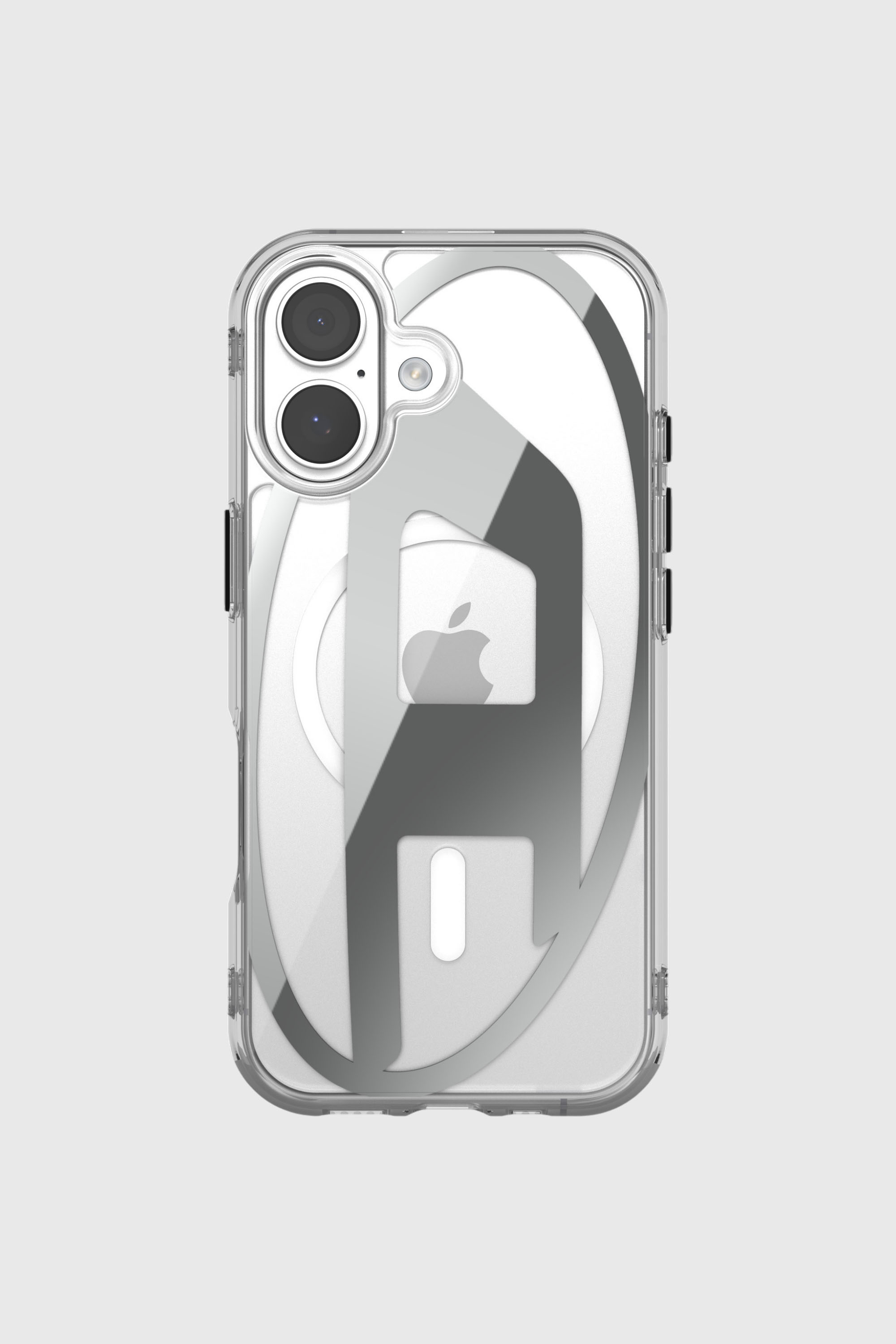 Diesel - 60411 AOP CASE, Unisex Oval D Metallic Case mit Magsafe f&uuml;r iPhone 17 in Grau - 2