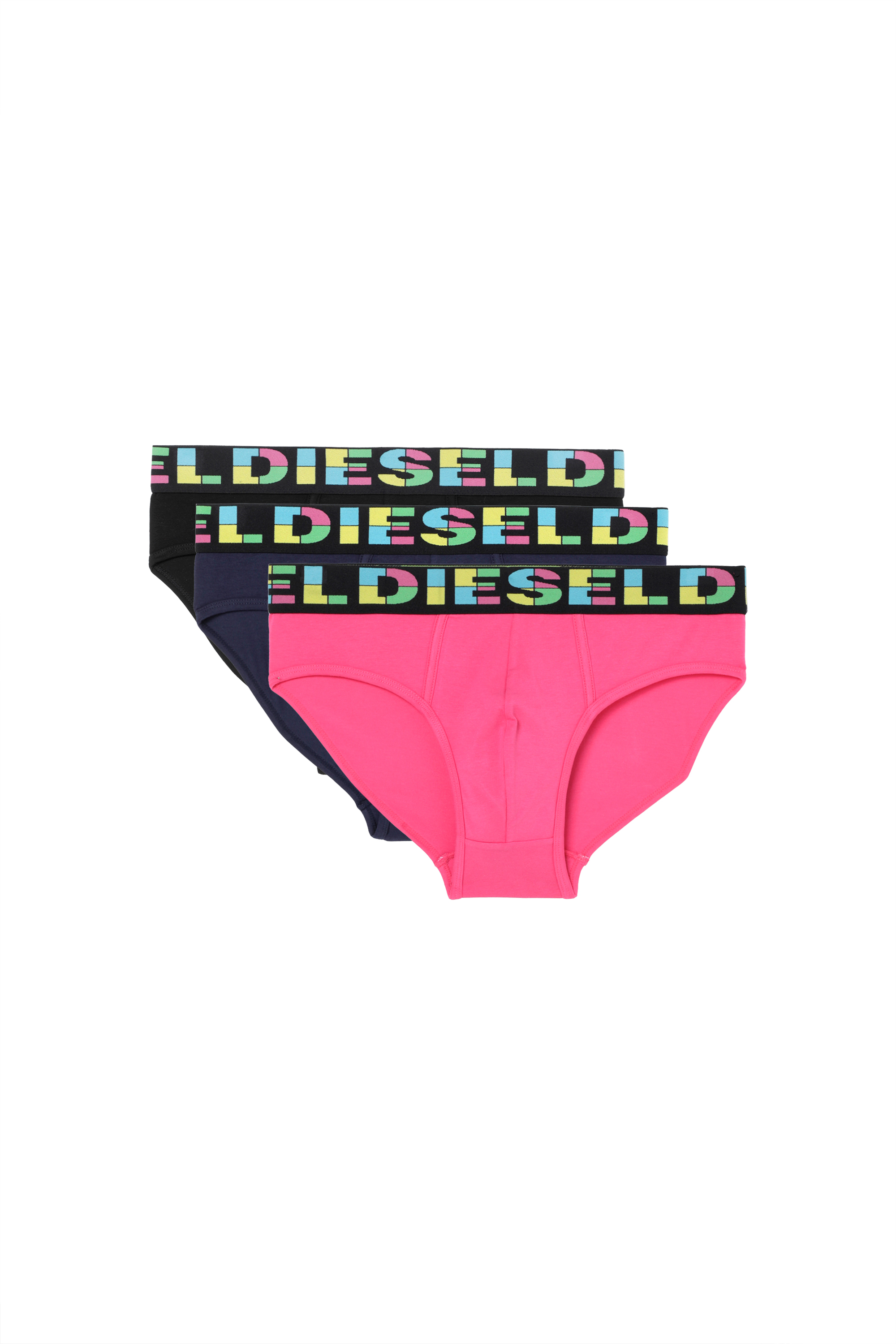 UMBR-ANDRETHREEPACK, Schwarz/Rosa - Slips