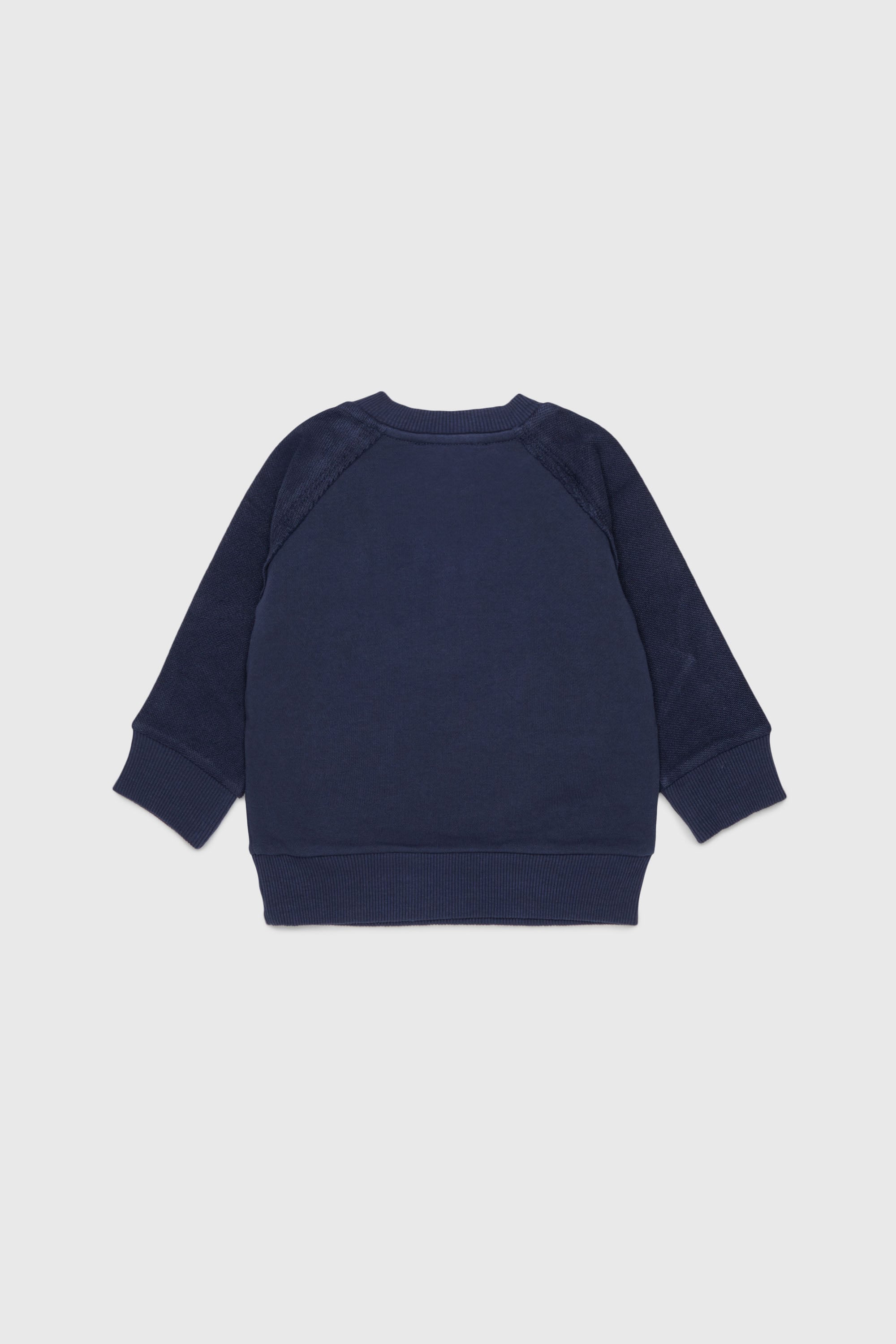 Diesel - SEANSB, Herren Baumwoll-Sweatshirt mit Logo im Frayed-Effekt in Dunkelblau - 2