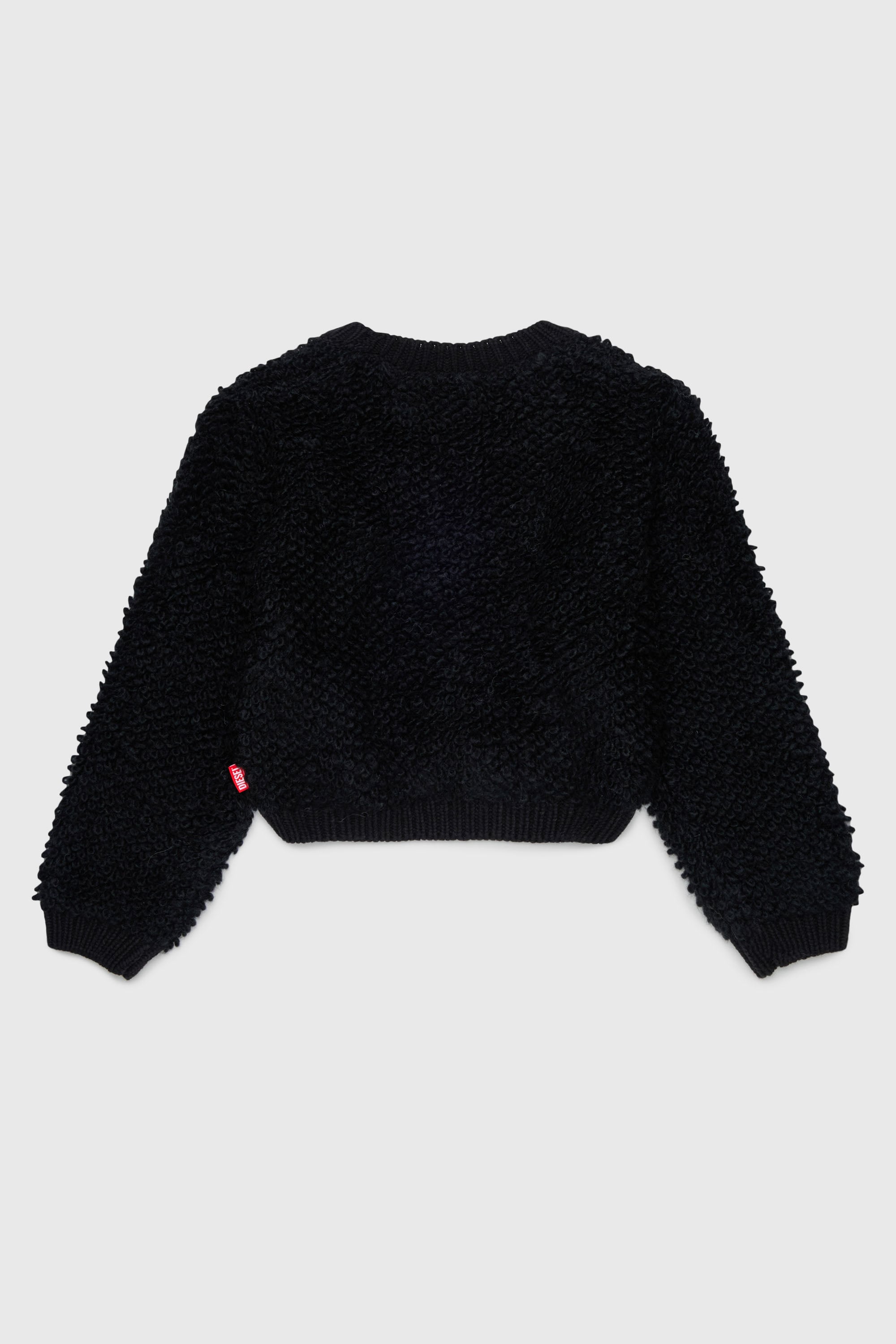 Diesel - KRIM, Woman's Zip cardigan in textured boucl&eacute;  knit in Black - 2