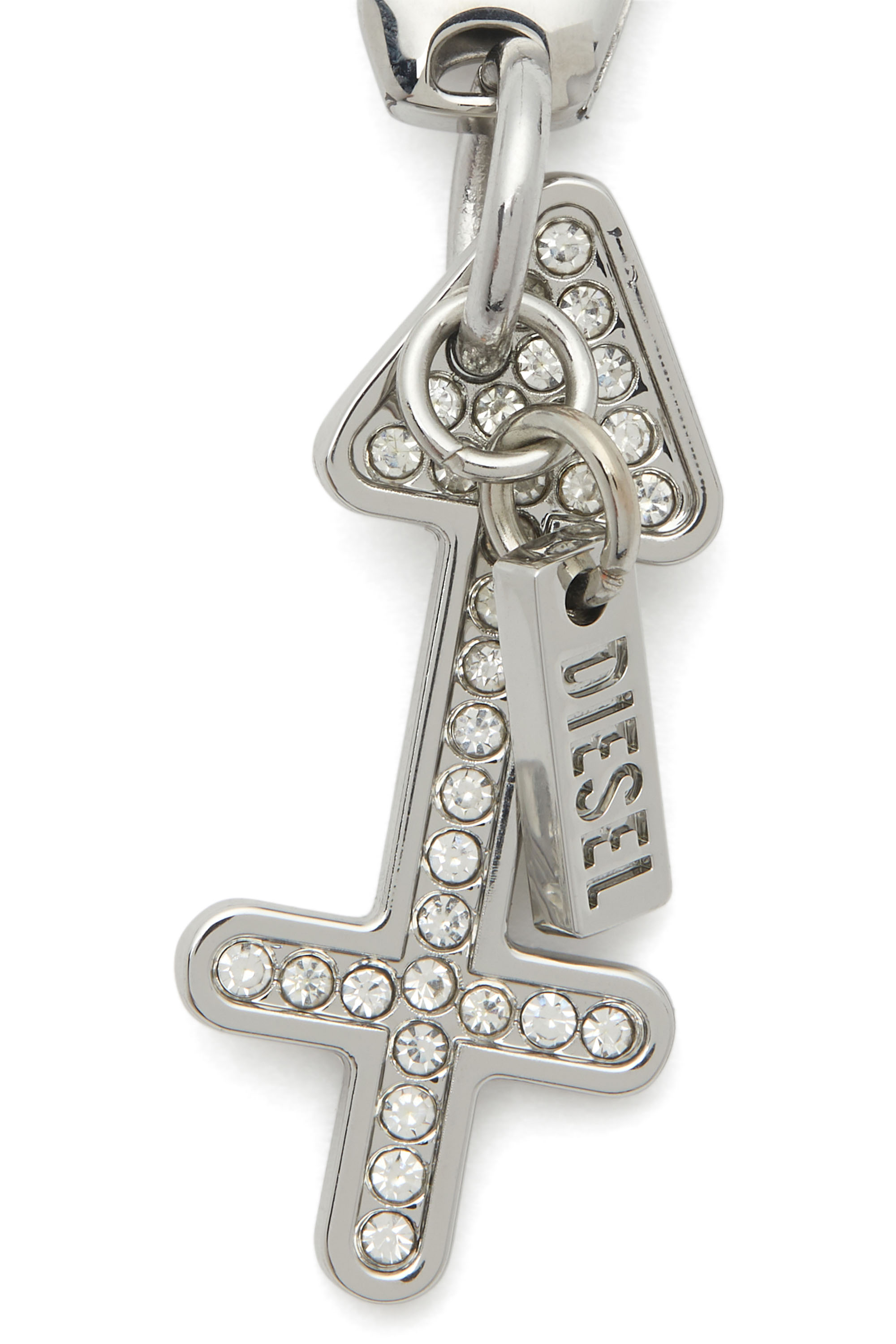 Diesel - CHARM SAGGITTARIUS, Unisex's Metal Sagittarius charm with rhinestones in Silver - 2