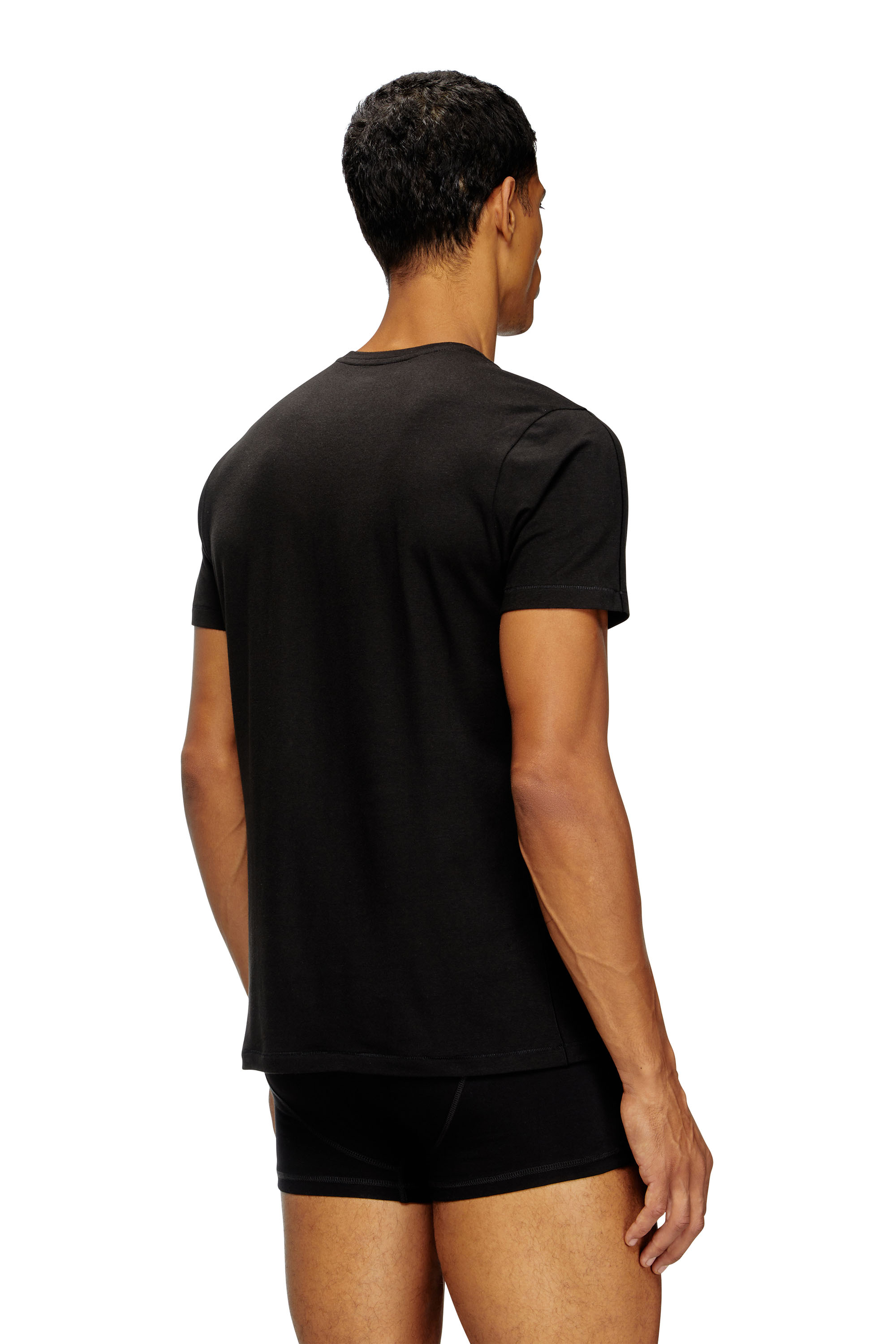 Diesel - RANDAL-D-MONO-2PACK, Herren T-Shirt aus fließendem Jersey im Zweierpack in Schwarz - 4