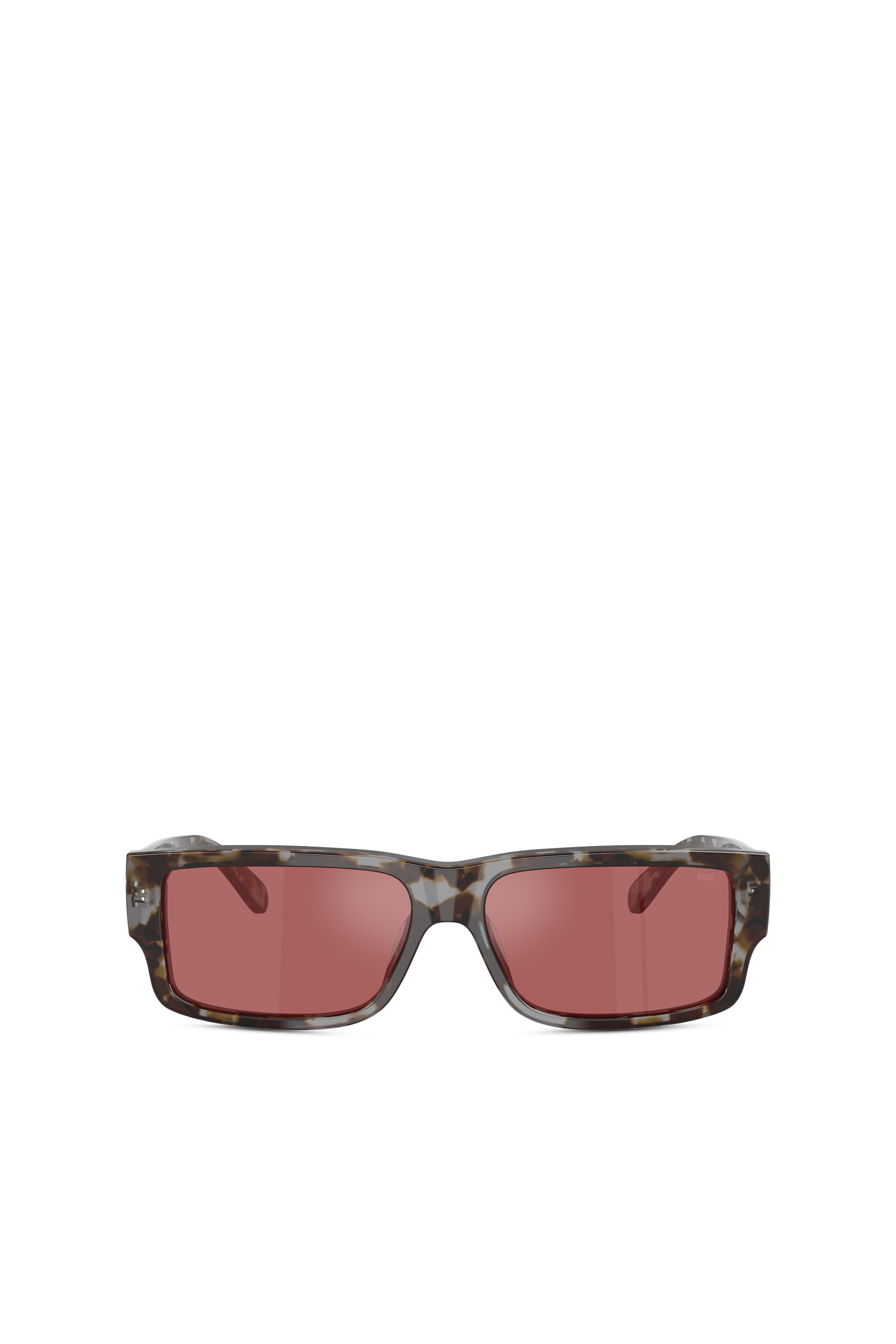 Diesel - 0DL2003 SIZE 57, Herren Rechteckiges Modell Brille in Rot - 1