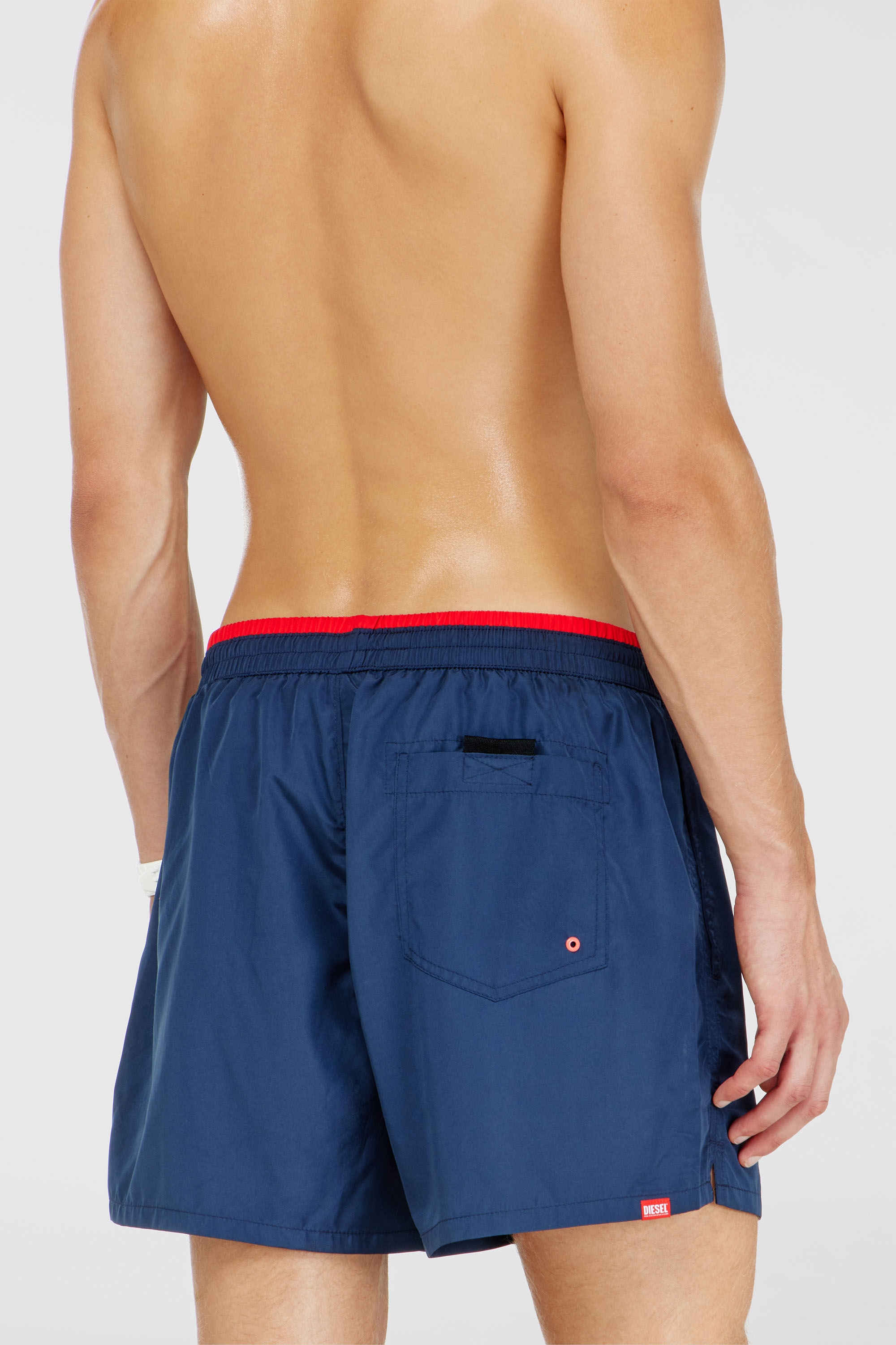 Diesel - JOEL-37-D-CORE, Herren Badeshorts mit kontrastierendem Bundabschluss in Blau - 3