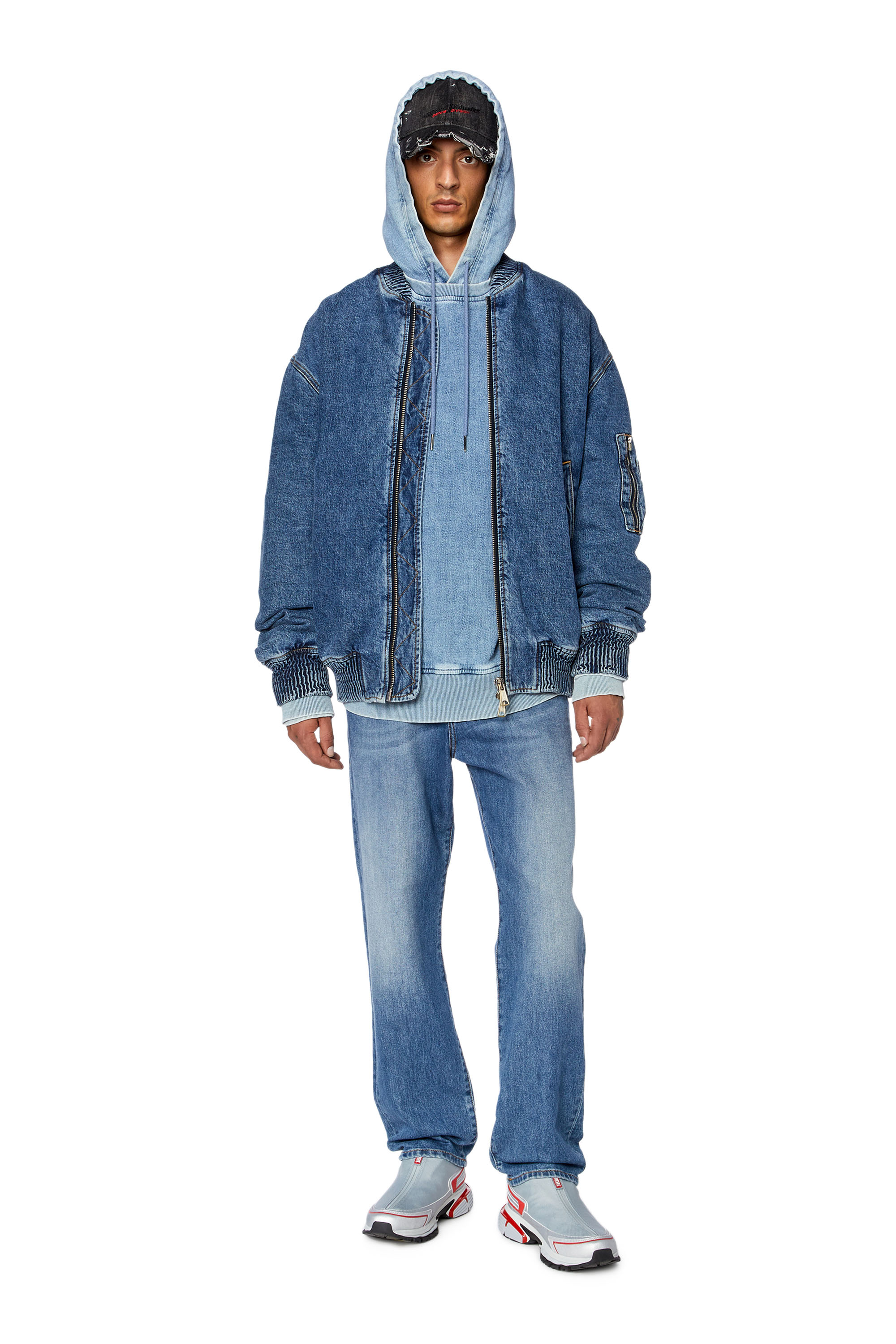 Diesel - Straight Jeans 2020 D-Viker 09F82, Mittelblau - Image 4