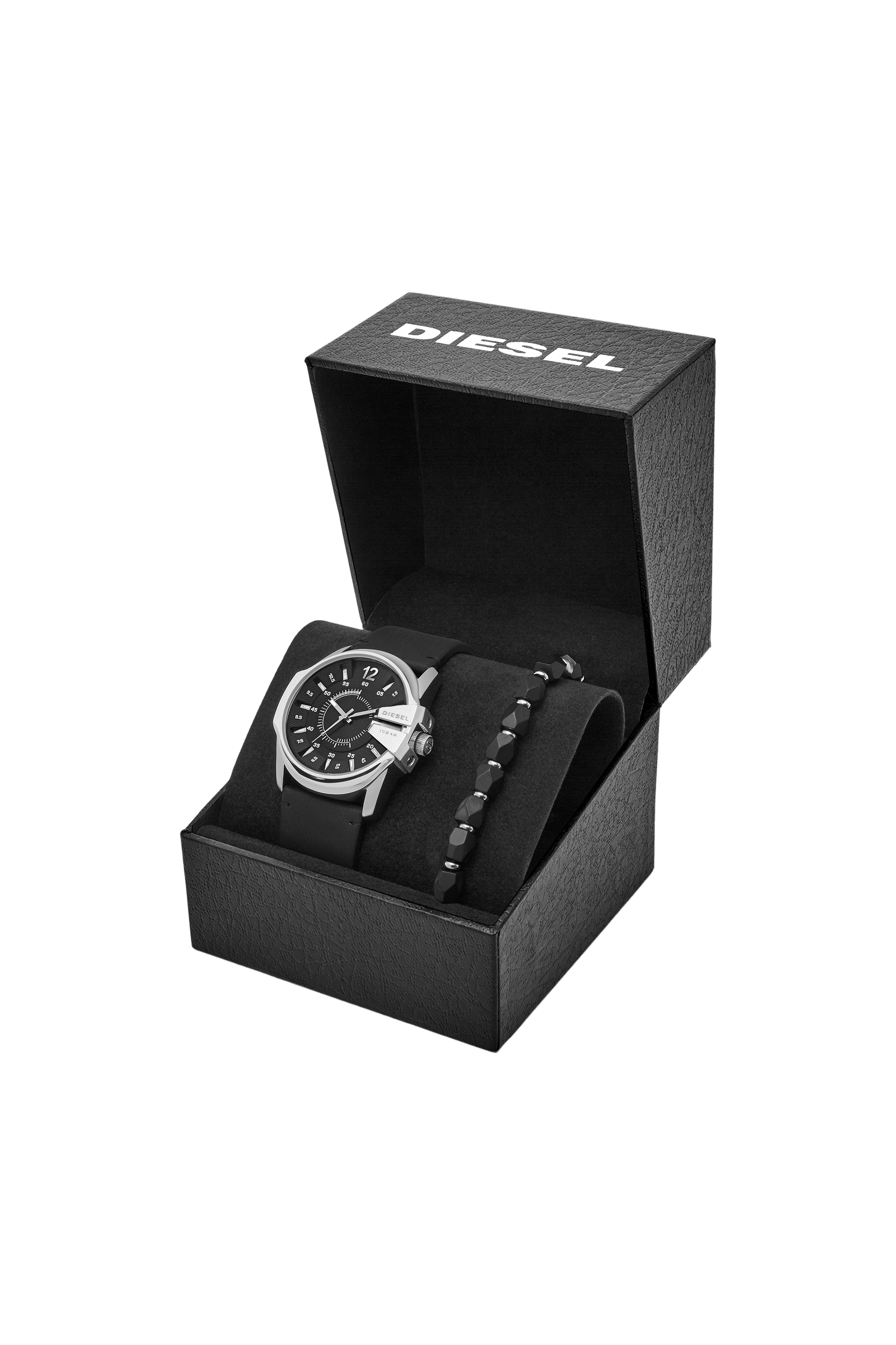 Diesel - DZ1907, Herren Diesel-Geschenkset mit Master Chief-Armbanduhr und Armband in Schwarz - 4