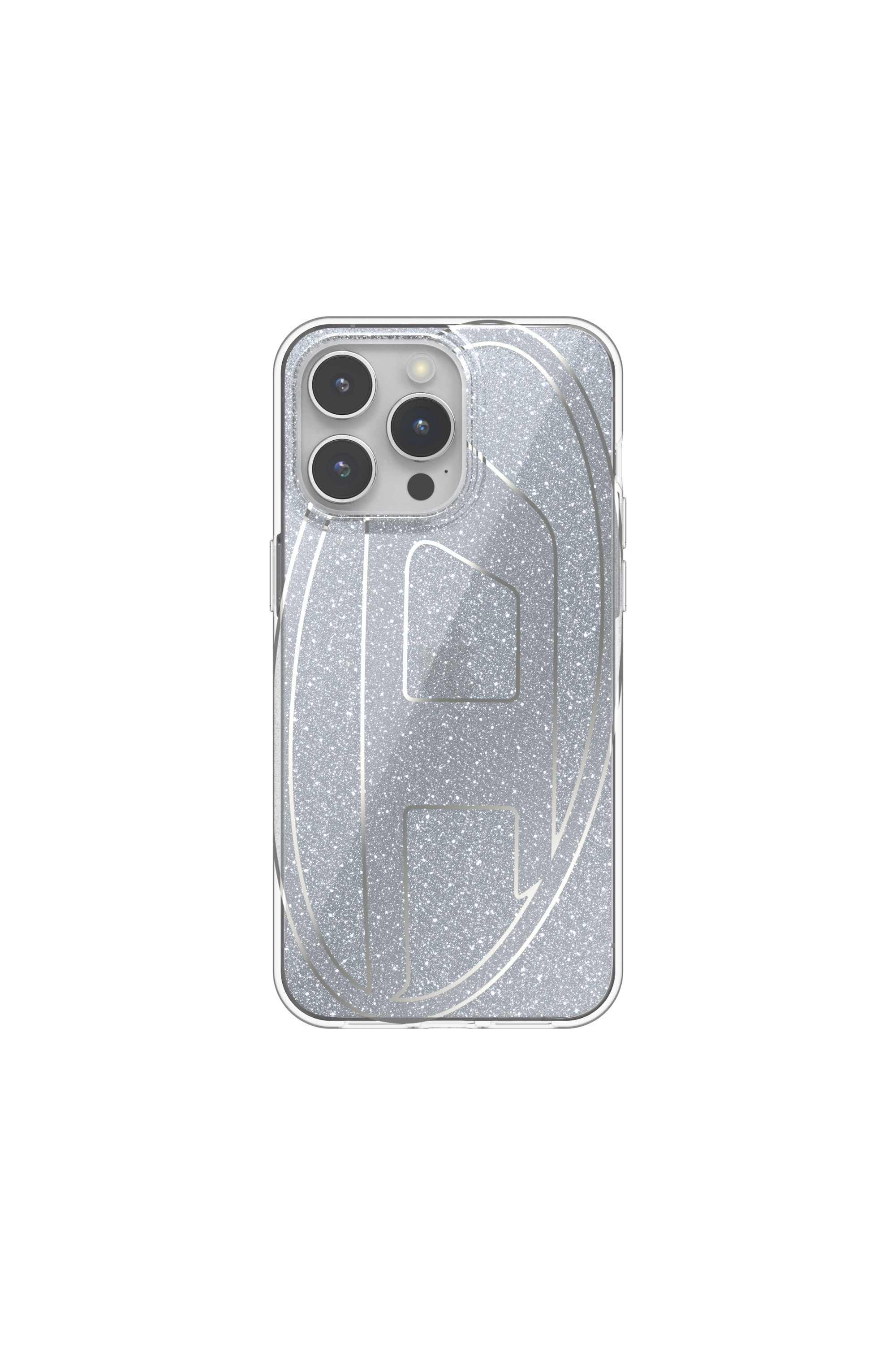 Diesel - 60033 AOP CASE, Unisex Glitter Case f&uuml;r iP 15 Pro Max in Silber - 2