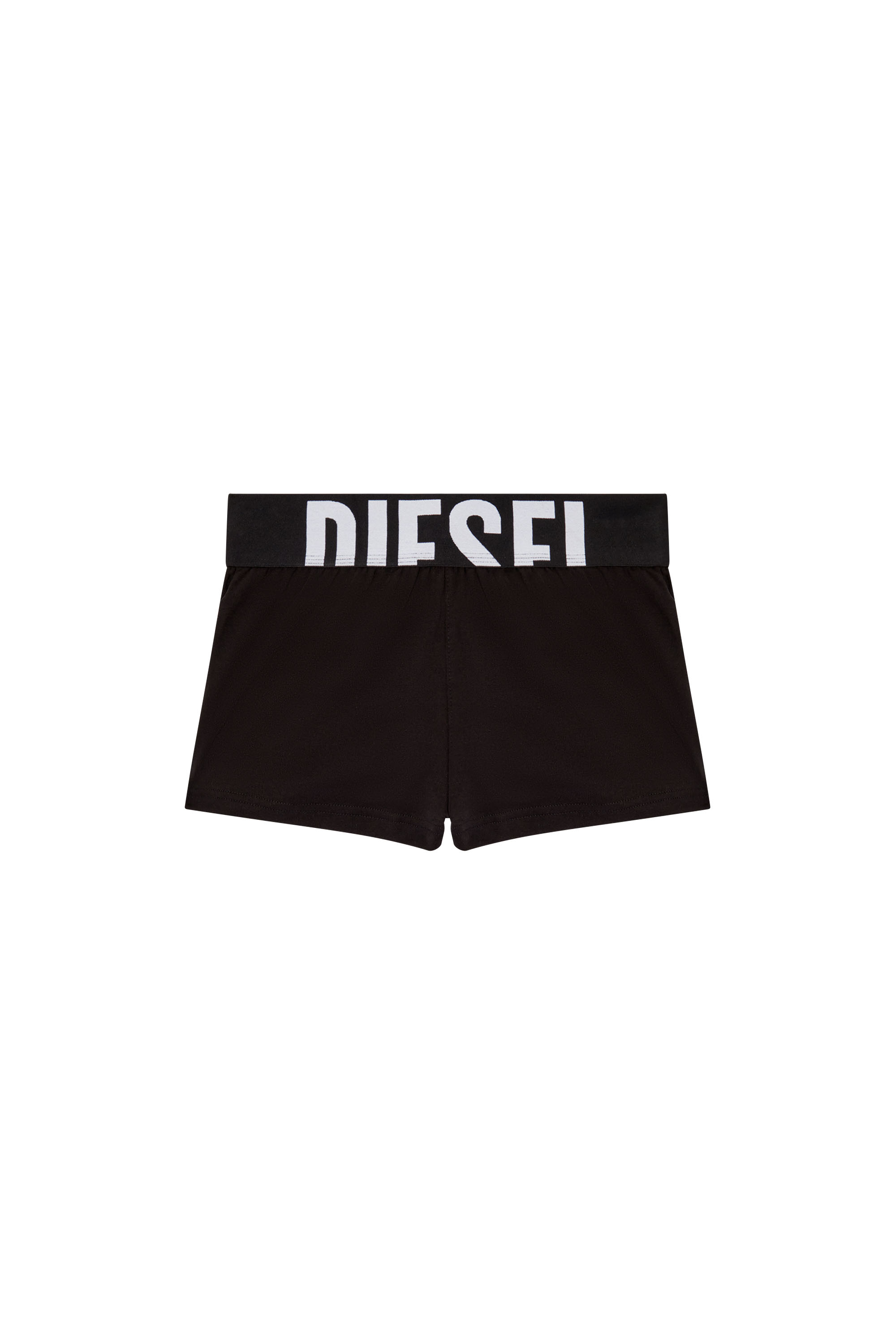 Diesel - ARIANNA-D-POP, Damen Shorts aus Baumwollfrottee mit Cut-off-Logo in Schwarz - 4