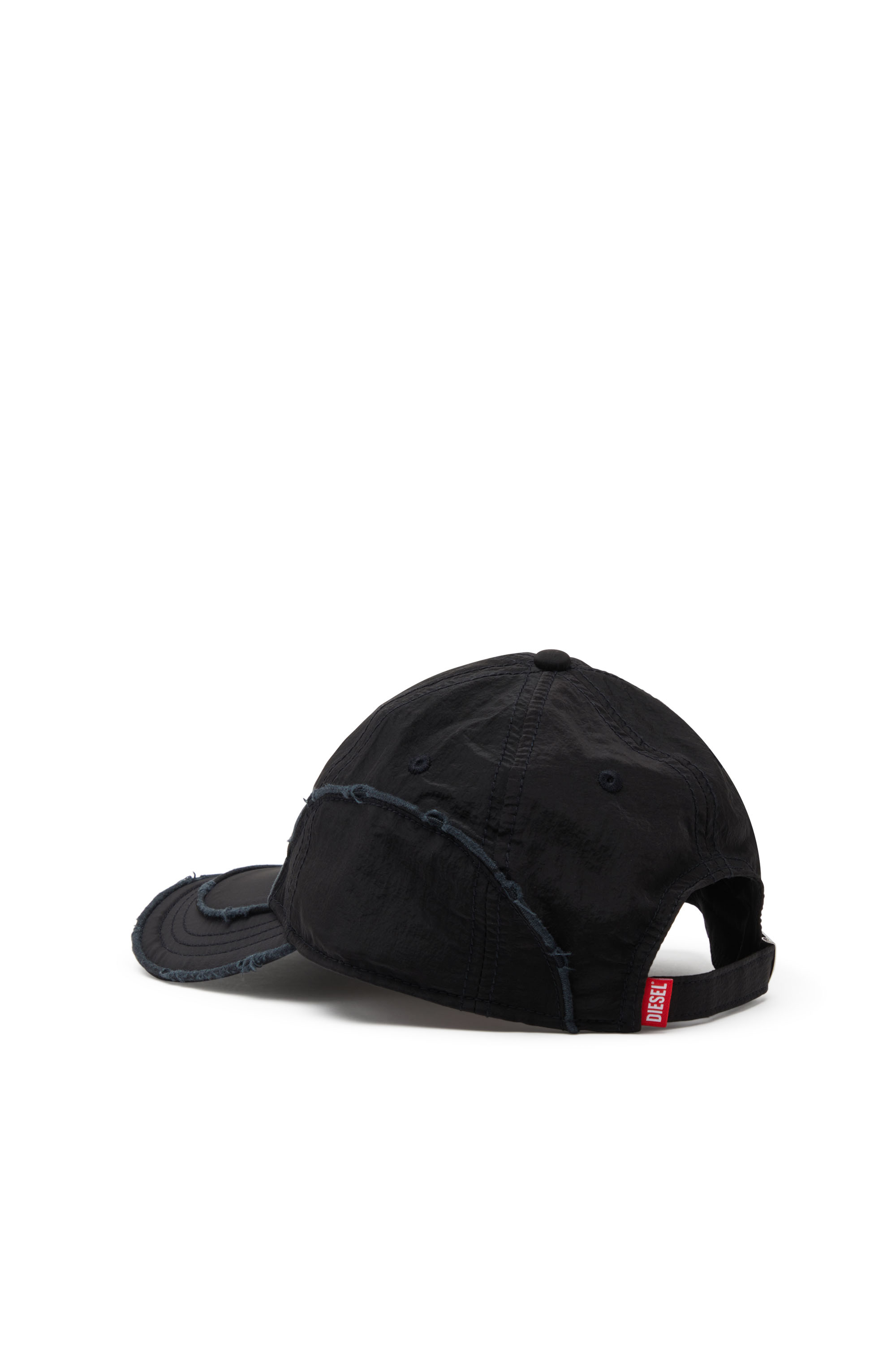 Diesel - C-ONNOR, Herren Basecap aus Knitter-Nylon mit Ton in Ton D in Schwarz - 3