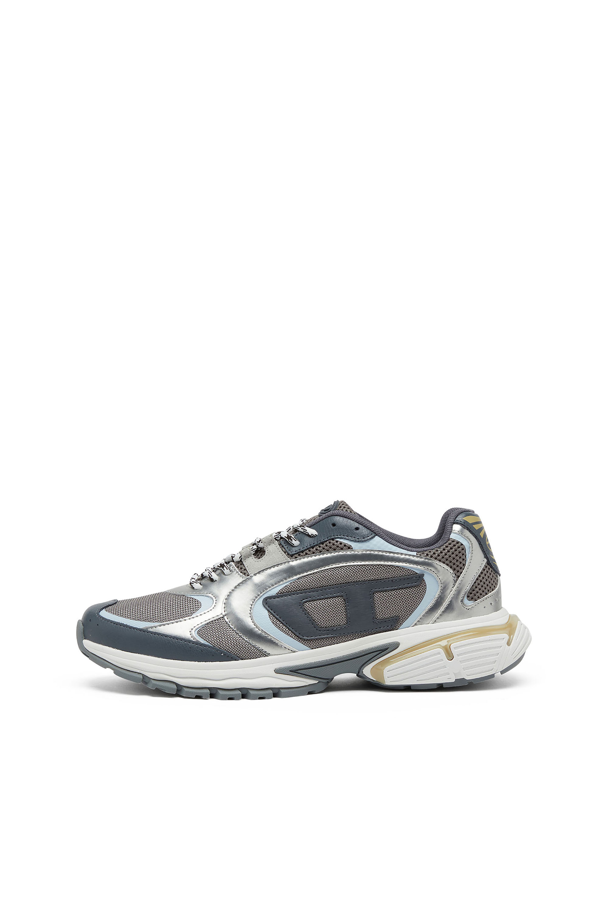 Diesel - S-PRO-V-DENSE LOW, Herren S-Pro-V-Dense-Metallic Sneakers aus Mesh und PU in Grau/Blau - 2