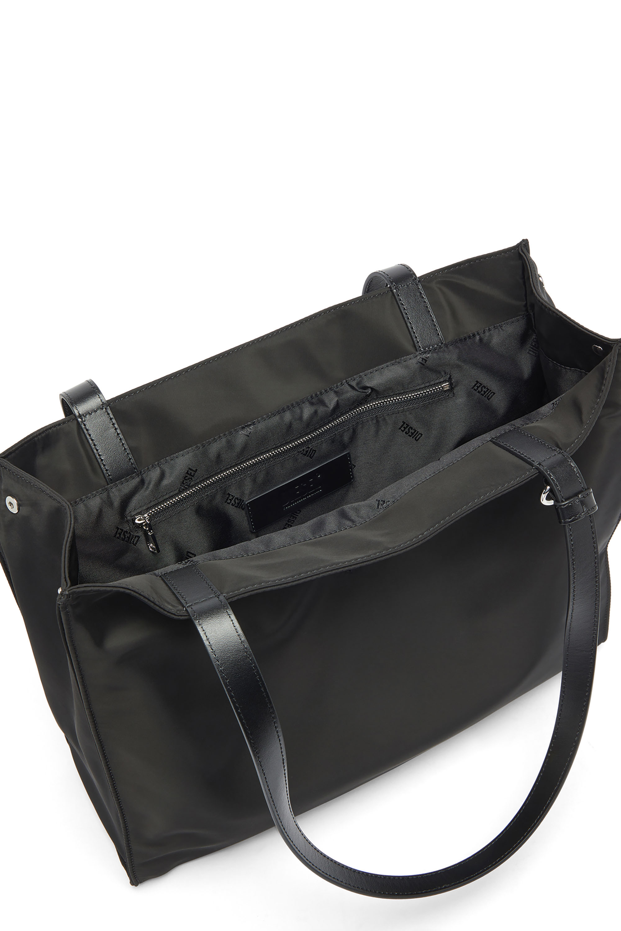 Diesel - 1DR TOTE E/W, Unisex 1DR - Einkaufstasche aus nylon mit lederklappe in null - 3