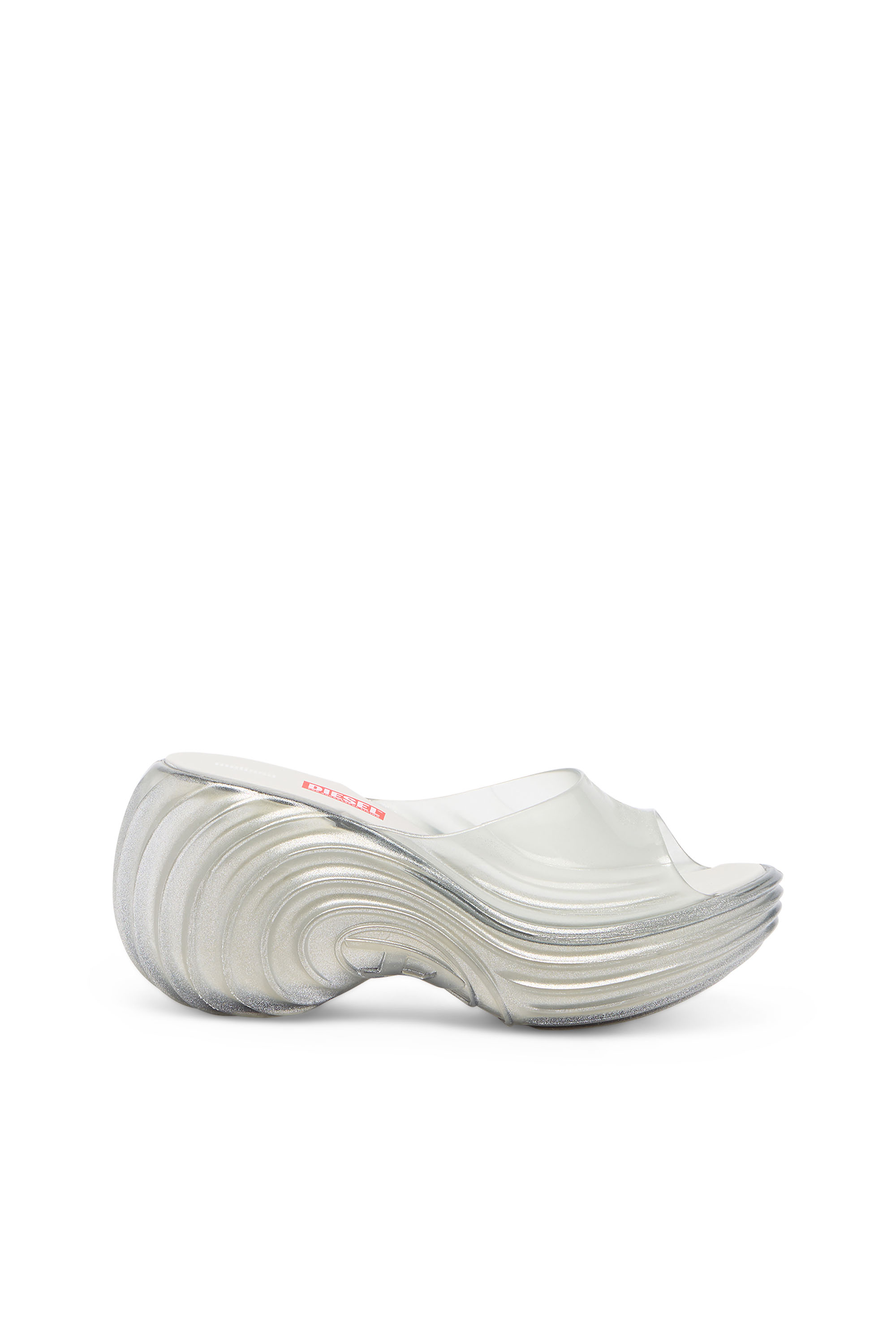 Diesel - MELISSA QUANTUM PLATFORM, Damen Plateau-Pantolette aus Melflex&reg; in Silber - 1