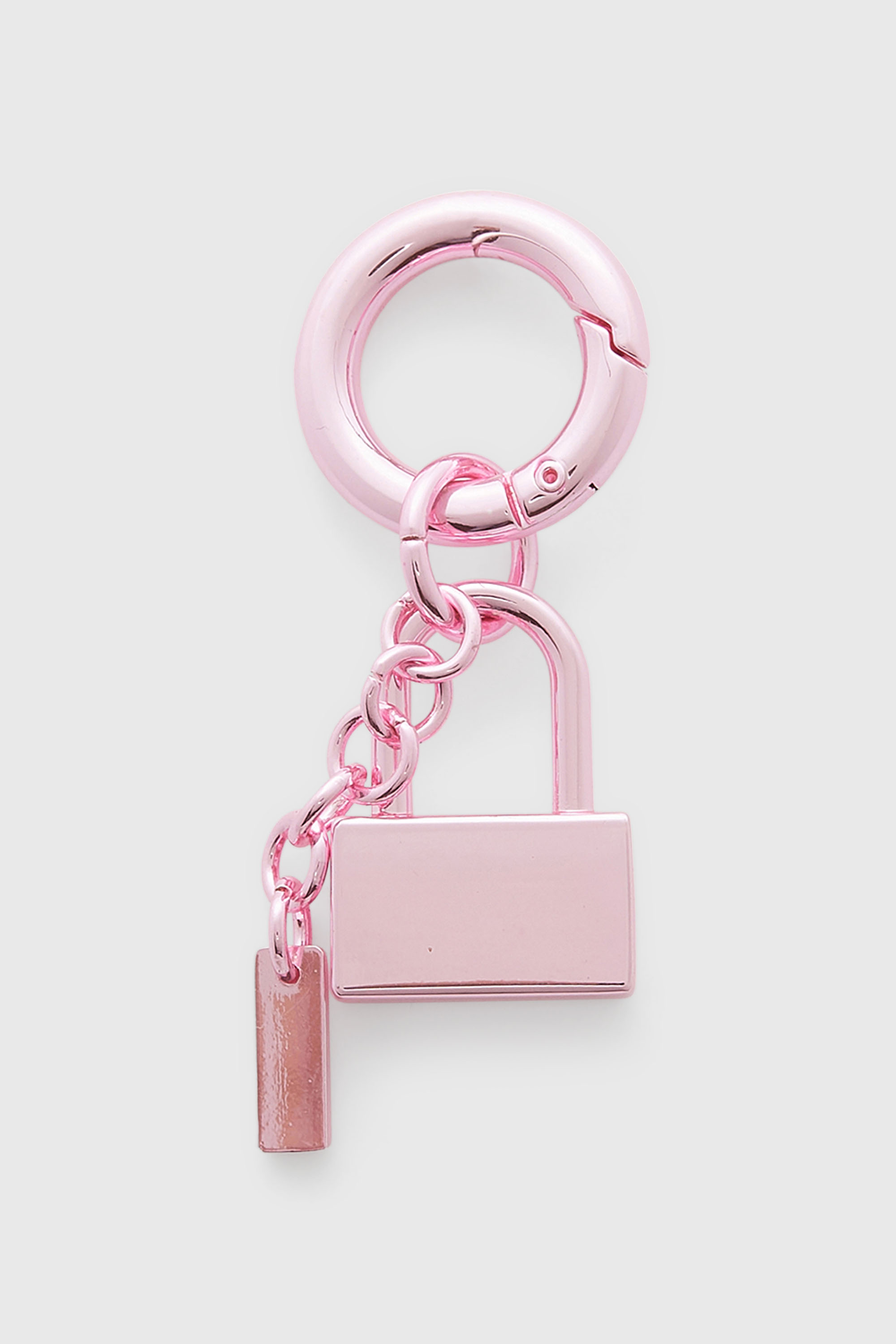 Diesel - CHARM-LOCK, Unisex Metall-Schl&uuml;sselanh&auml;nger mit Vorh&auml;ngeschloss-Design in Rosa - 2