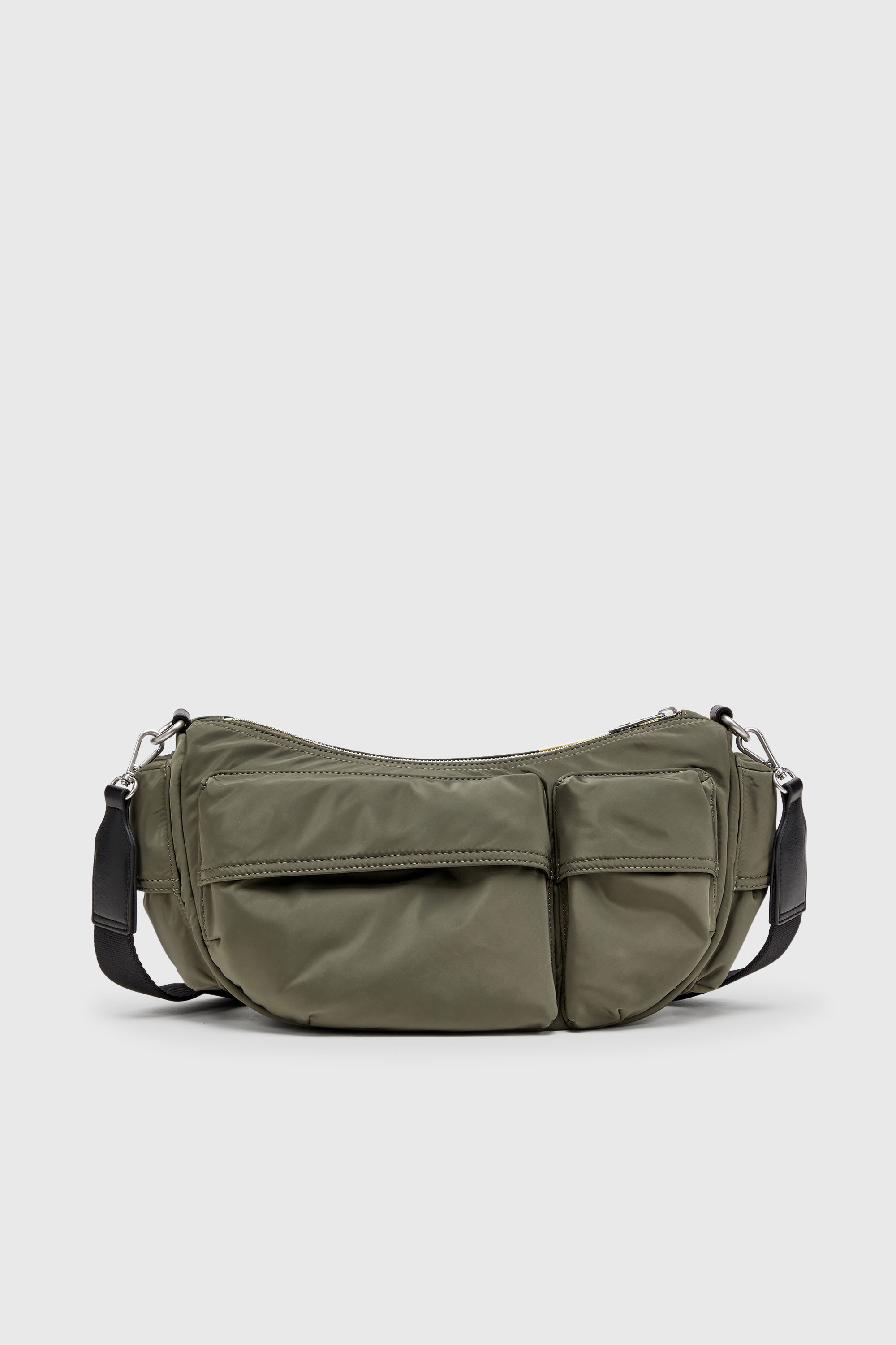 Diesel - MULTI-PKTS SHOULDER BAG X, Unisex Multi-Pkts - Schultertasche mit Colorblock-Design in Gr&uuml;n/Gelb - 2
