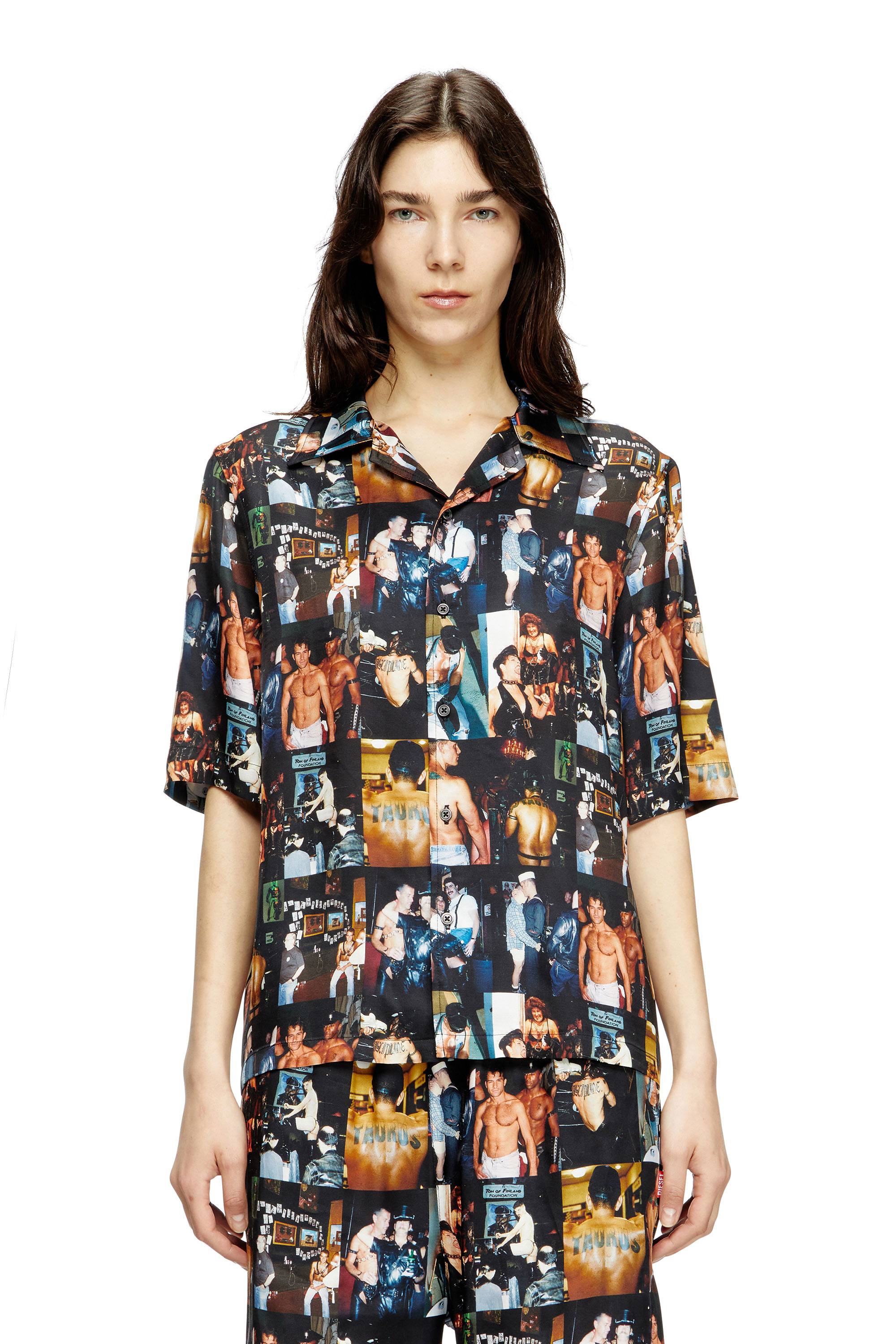 Diesel - PR-S-MEC-TOM25, Unisex Bowling-Hemd mit Grafik-Prints in Schwarz - 1