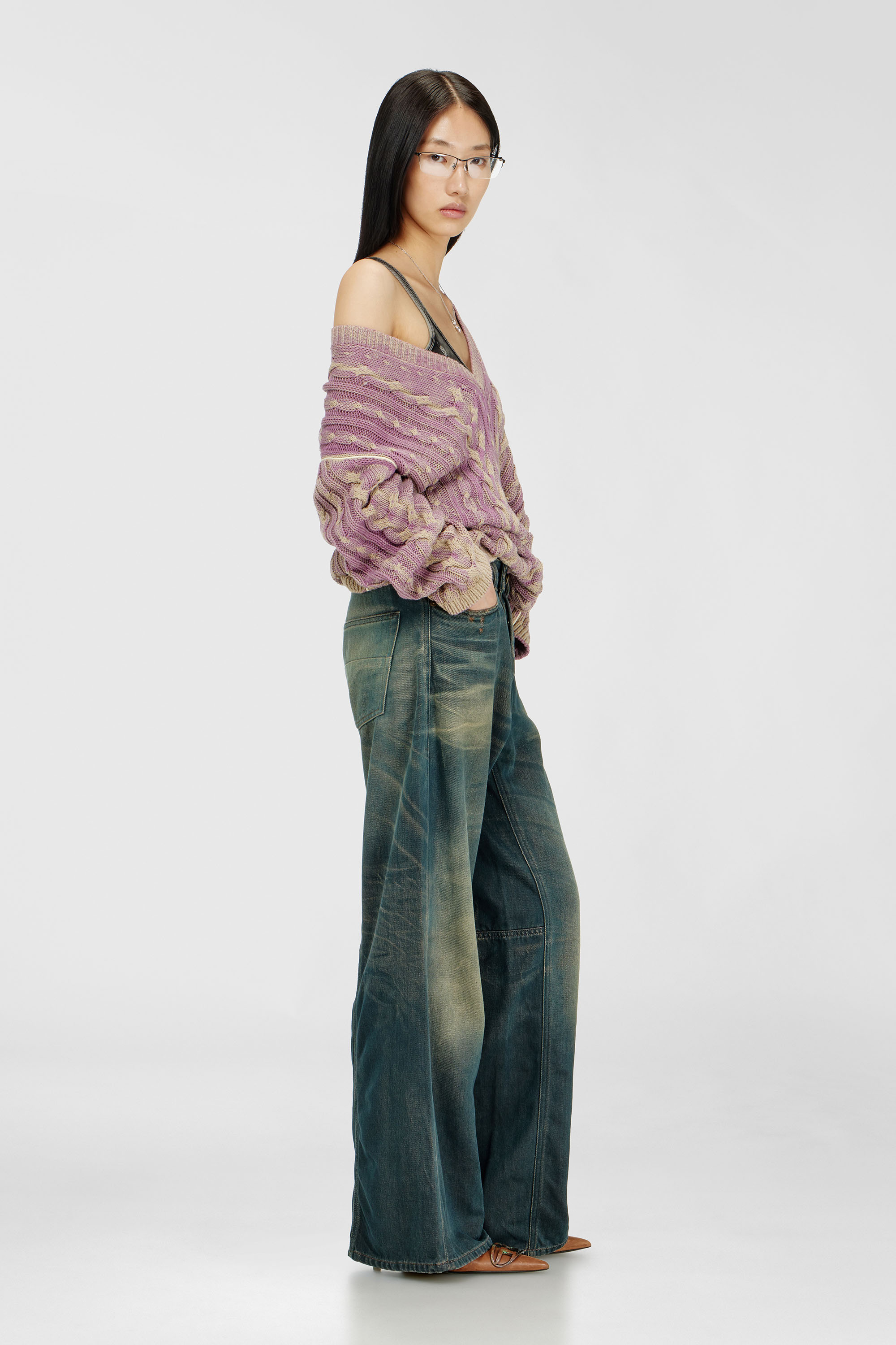 Diesel - Damen Relaxed Jeans 1996 D-Sire 09P85, Dunkelblau - 2