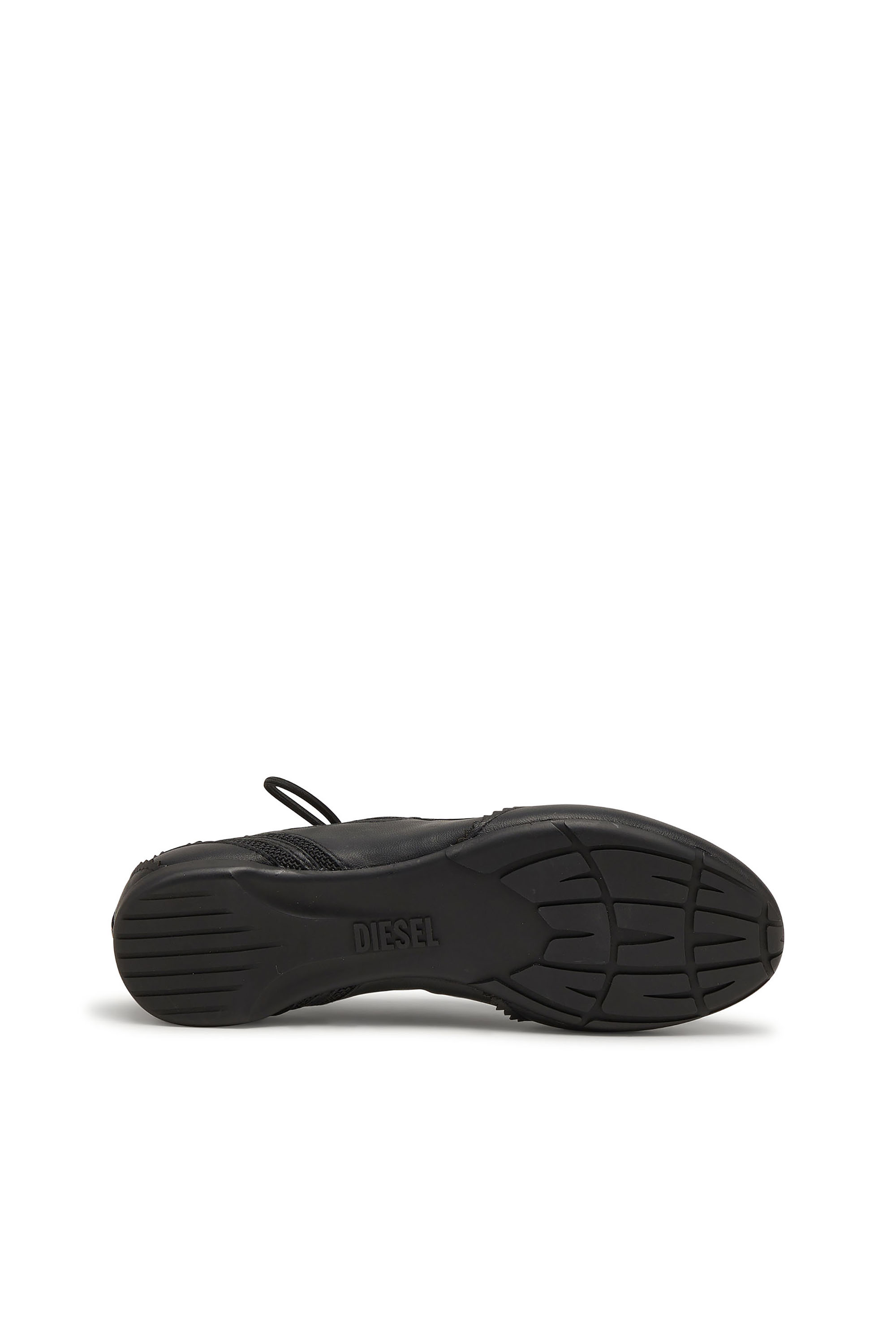 Diesel - D-MILE BALLERINA LACE UP W, Woman's D-Mile-Lace-up ballet flats in leather and mesh in Black - 4