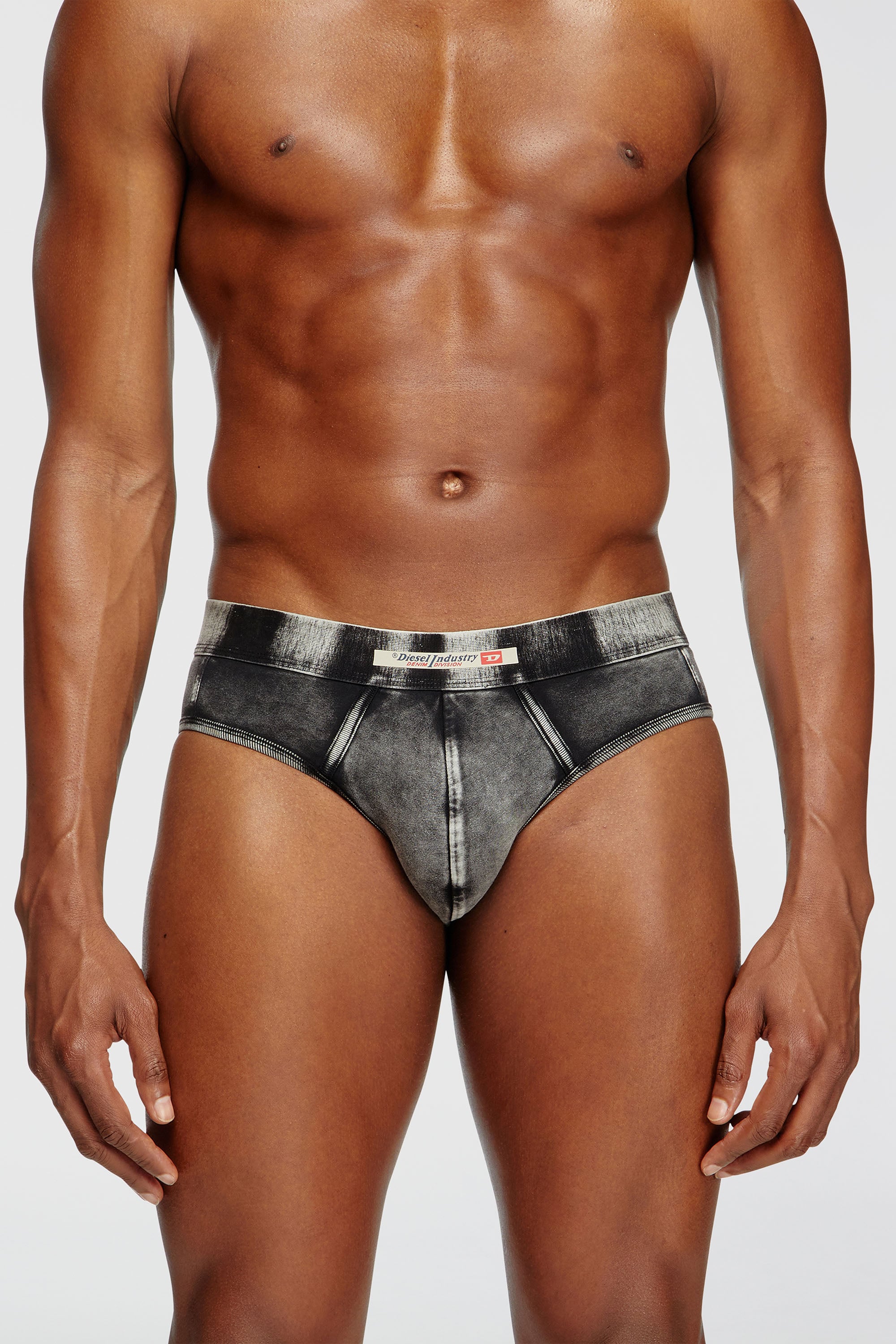 Diesel - ANDRE-DNM, Herren Briefs mit Denim-Effekt in Schwarz - 1