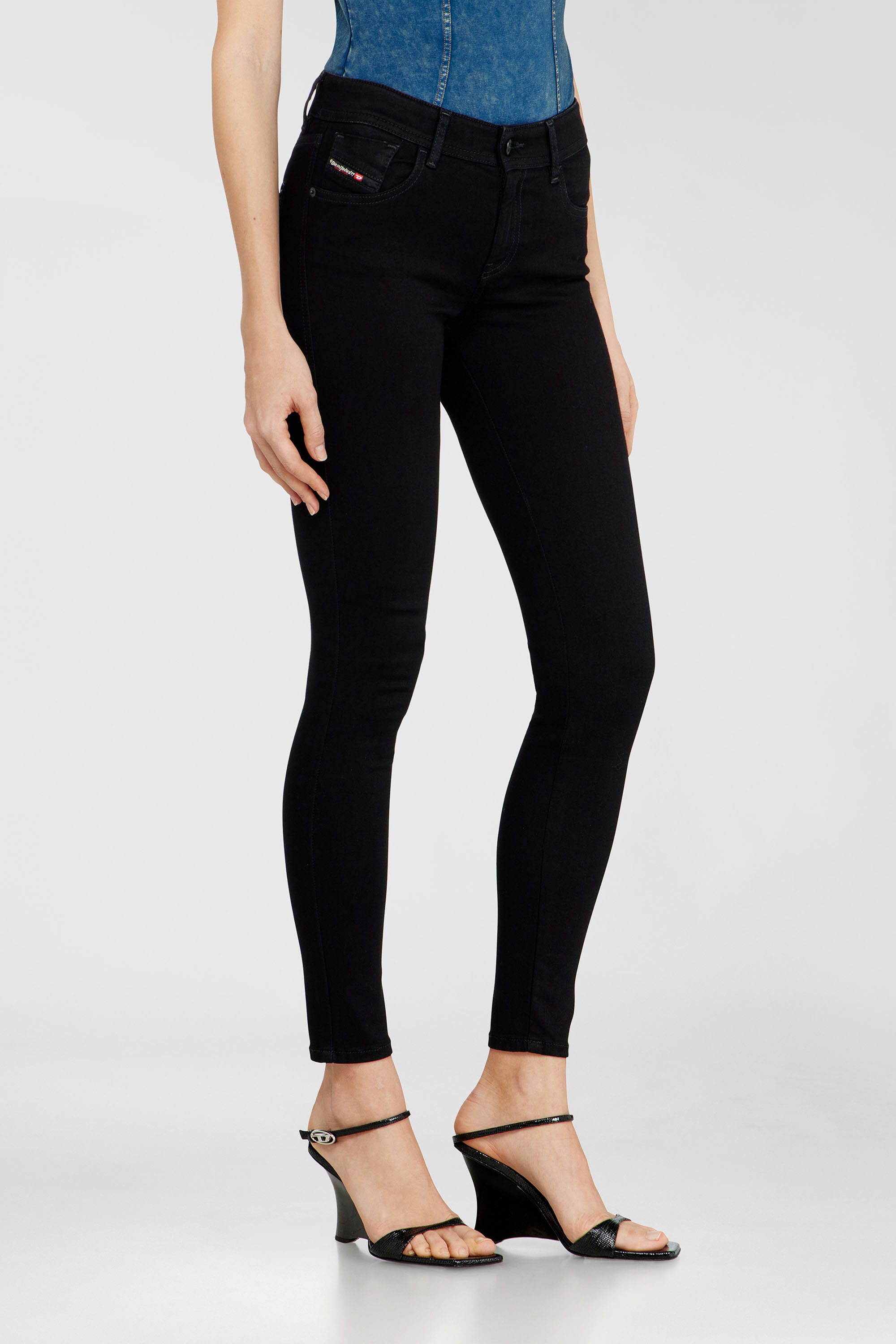 Diesel - Damen Skinny Jeans 2017 Slandy 069EF, Schwarz/Dunkelgrau - 7