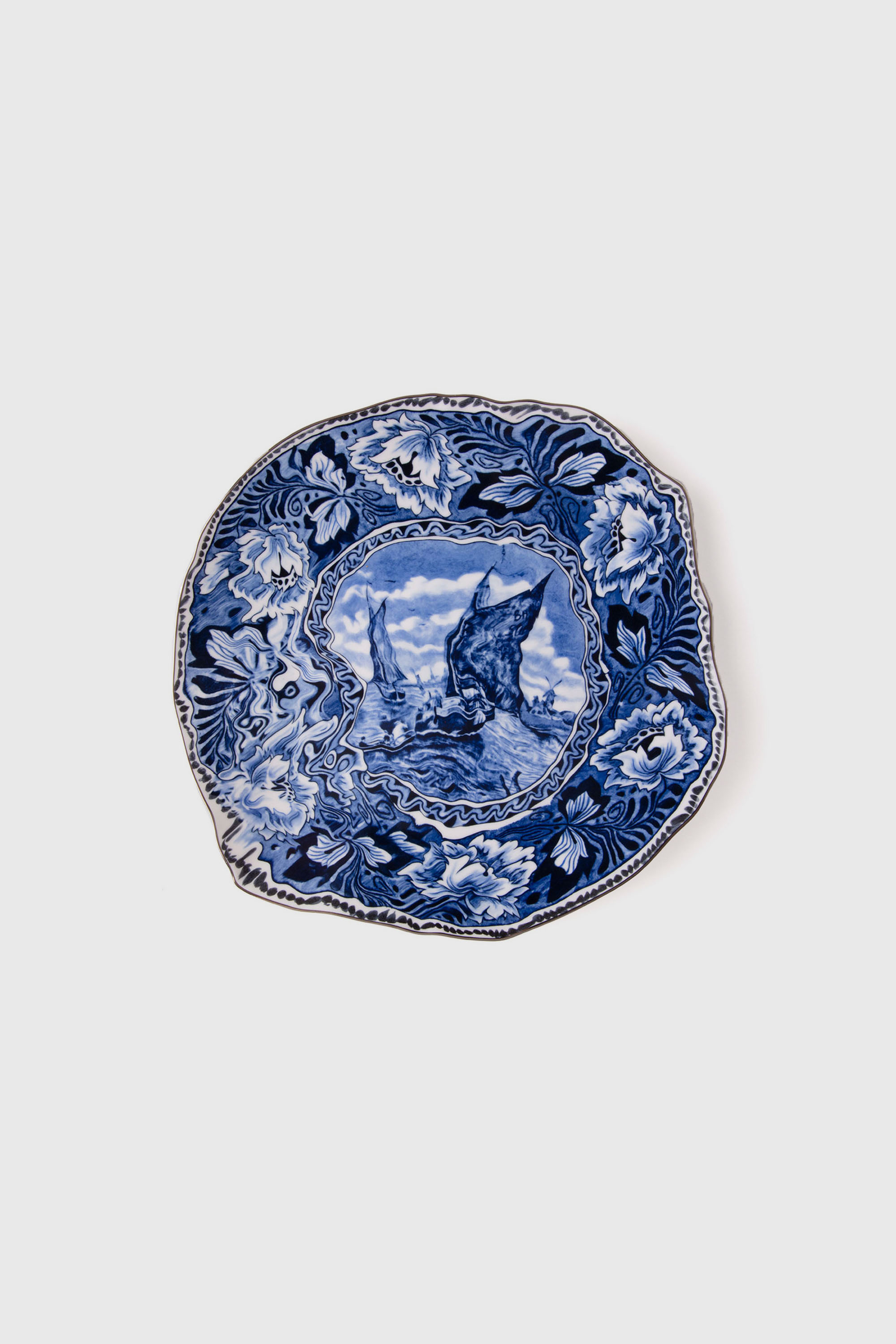 Diesel - 11204 PORCELAIN DINNER PLATE "CLASSIC ON, Unisex Speiseteller aus Porzellan in Weiss/Blau - 1