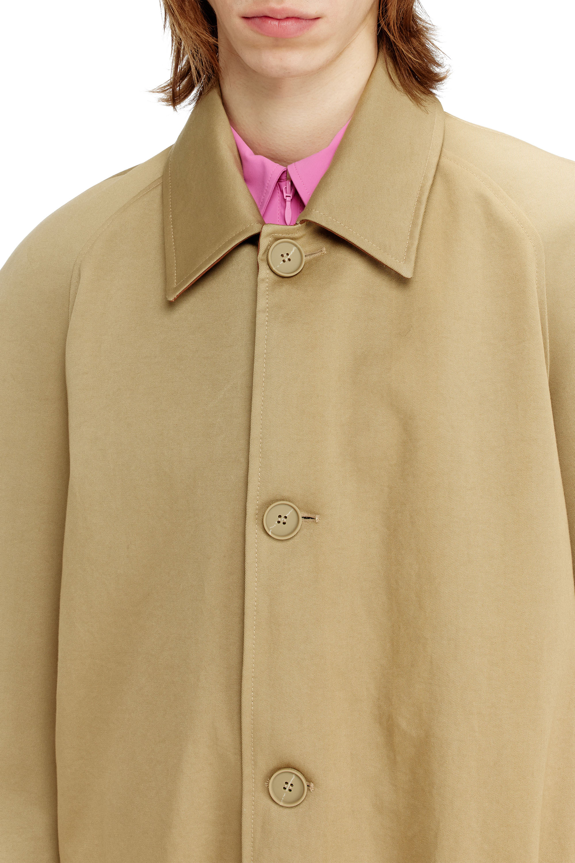 Diesel - J-ROUN, Herren Trenchcoat mit Kokon&auml;rmeln in Hellbraun - 5