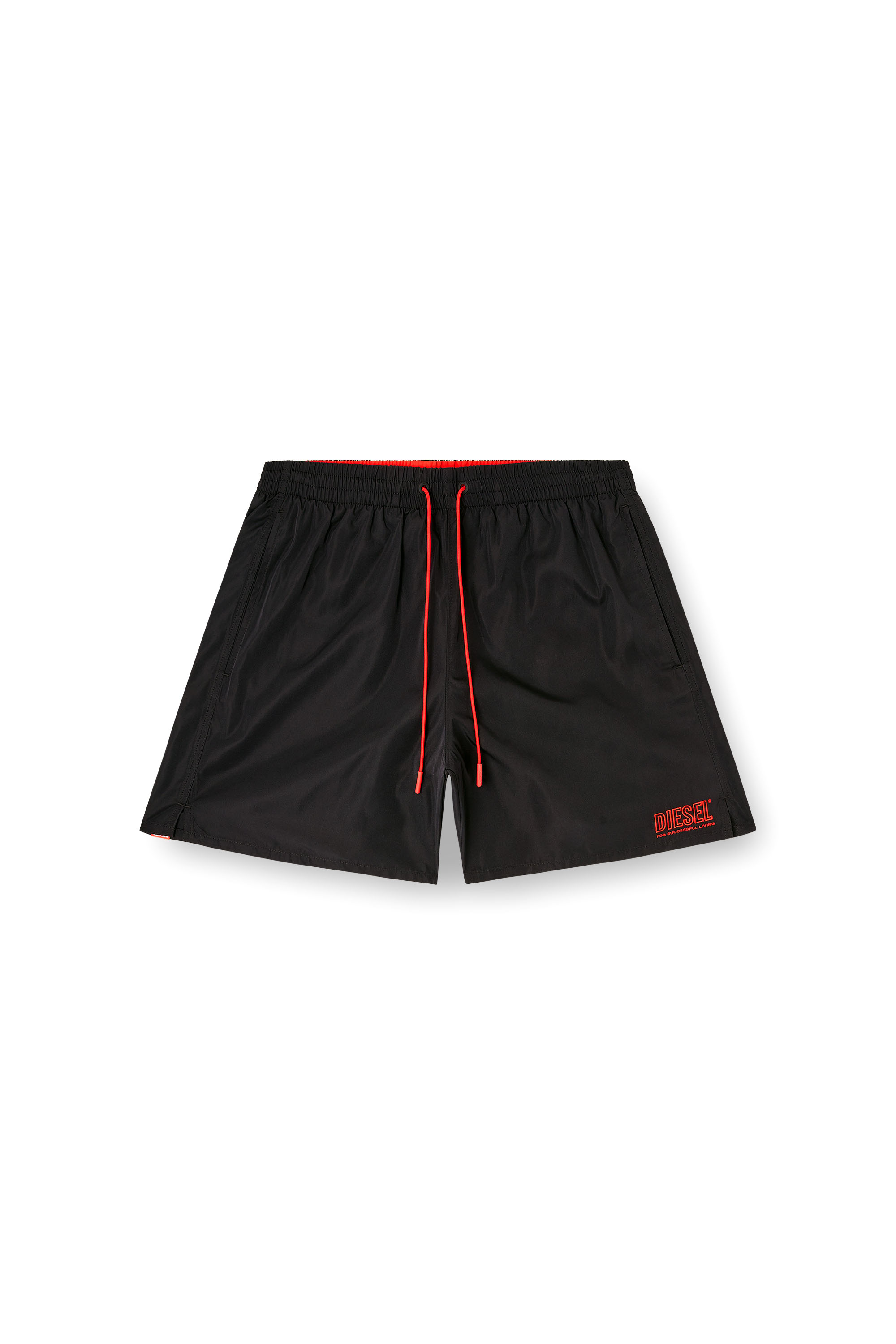 Diesel - SPORT-41-D-CORE, Herren Badeshorts mit Reißverschlusstasche in Schwarz - 3