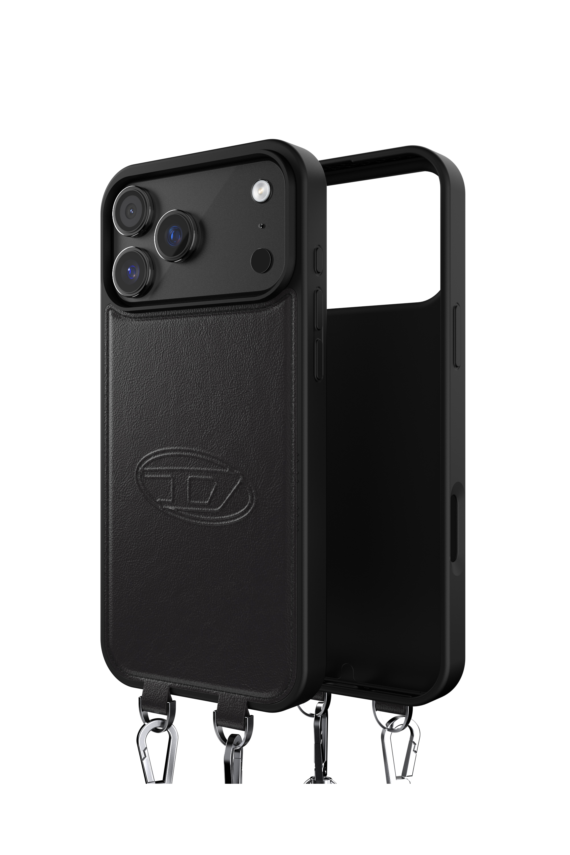Diesel - 60663 MOULDED CASE, Unisex Oval D H&uuml;lle mit Handschlaufe und MagSafe f&uuml;r iPhone 17 Pro Max in Schwarz - 1