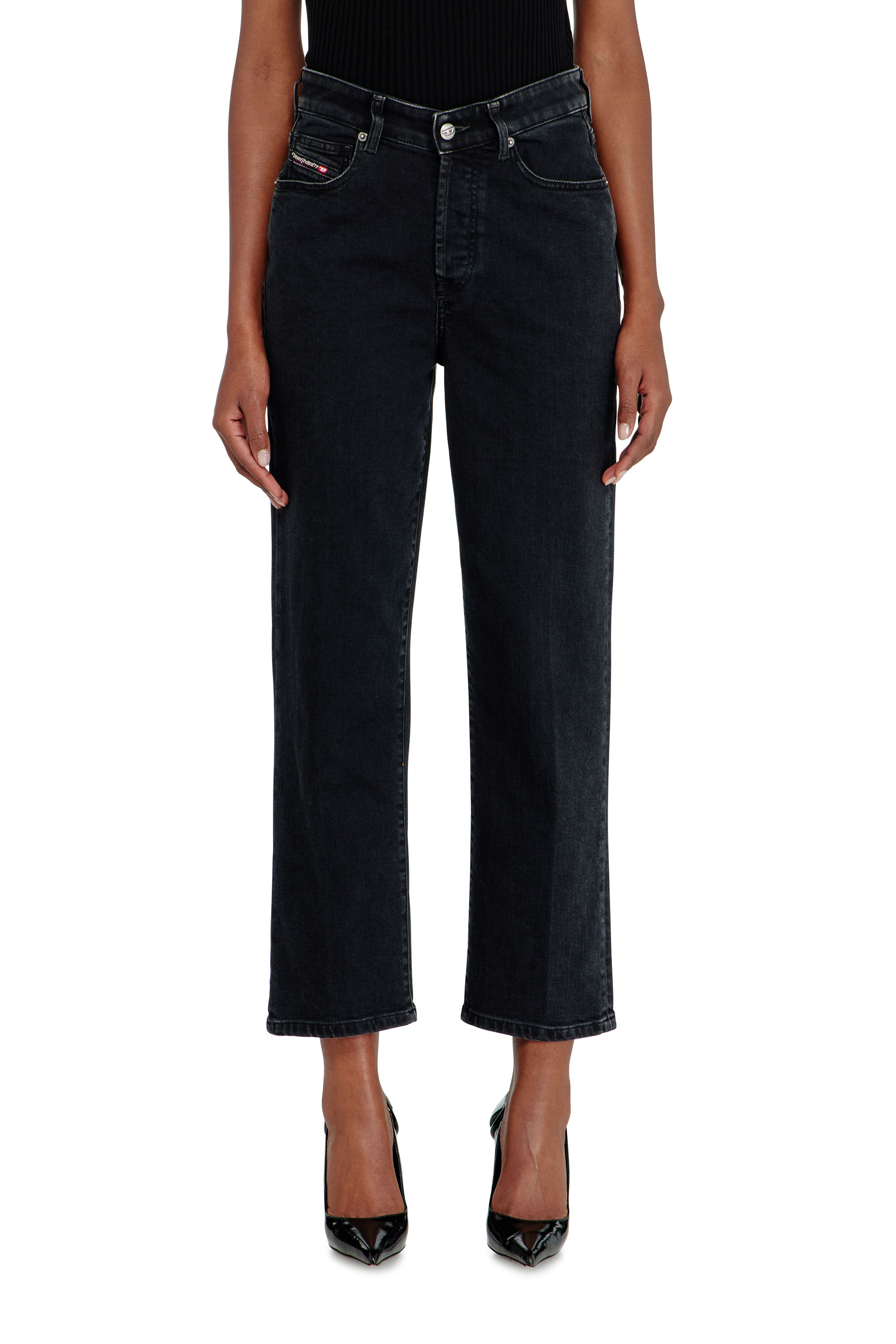 Diesel - Damen Regular Jeans 1981 D-Went 09N89, Schwarz/Dunkelgrau - 4