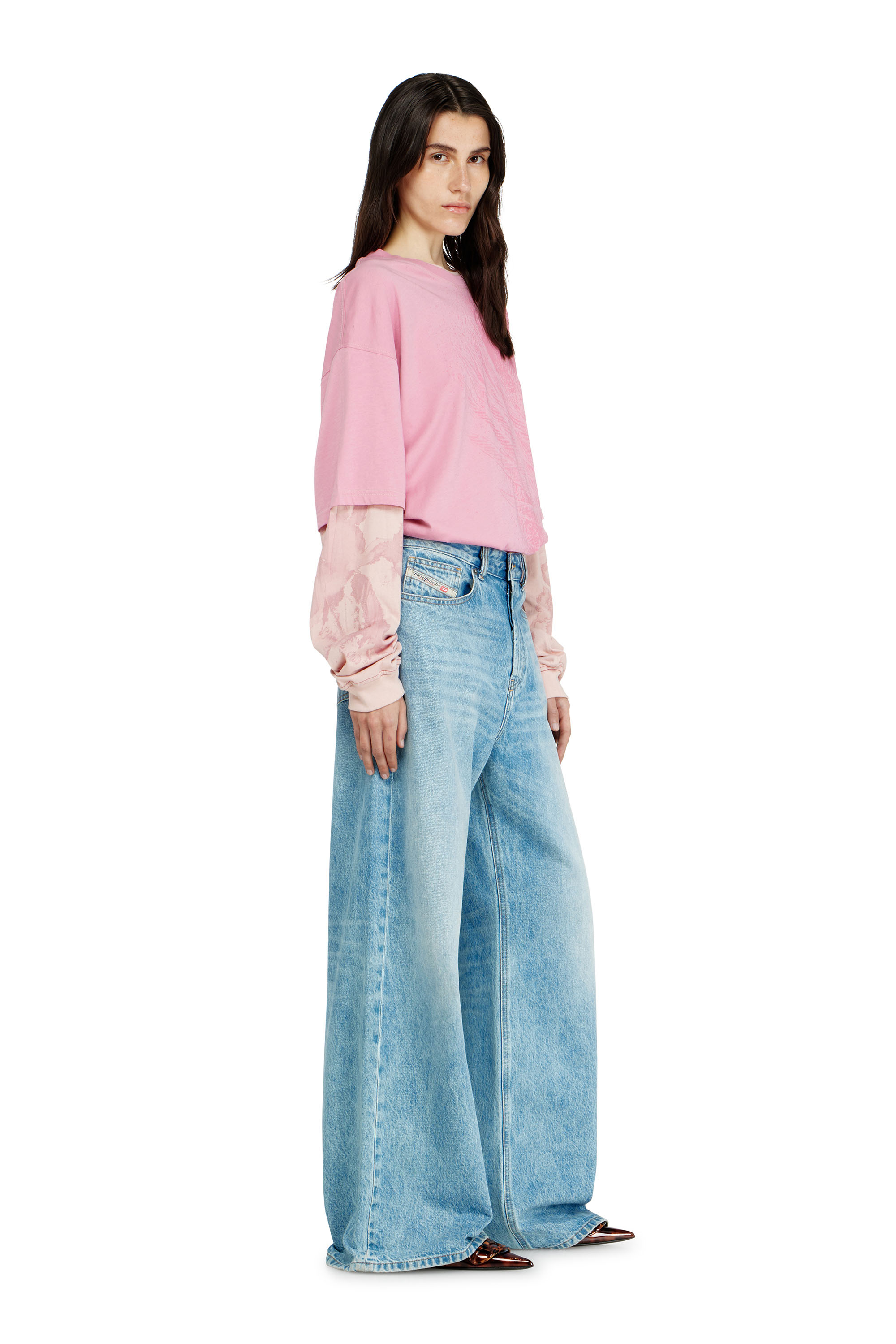 Diesel - Unisex Relaxed Jeans 1996 D-Sire 09I29, Hellblau - 3