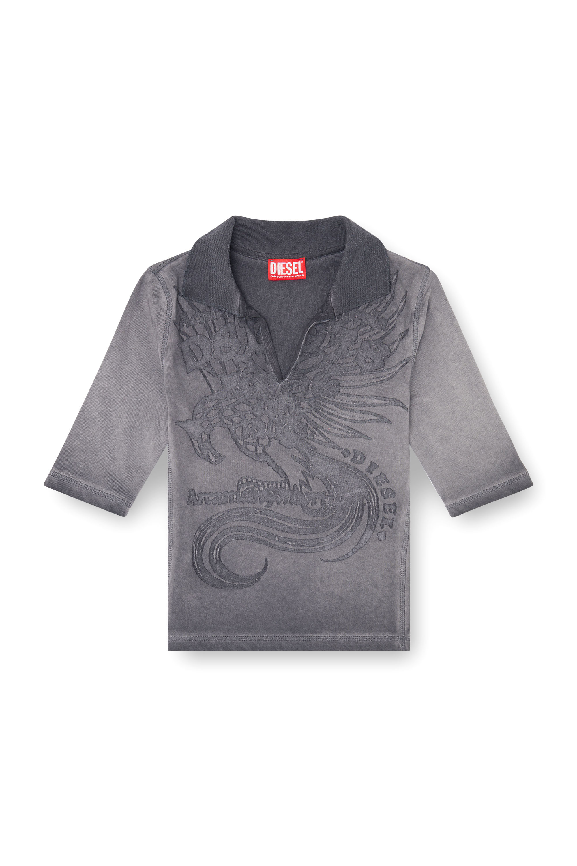 Diesel - T-BEA, Damen Slim-Poloshirt mit d&eacute;vor&eacute;-Print in null - 2
