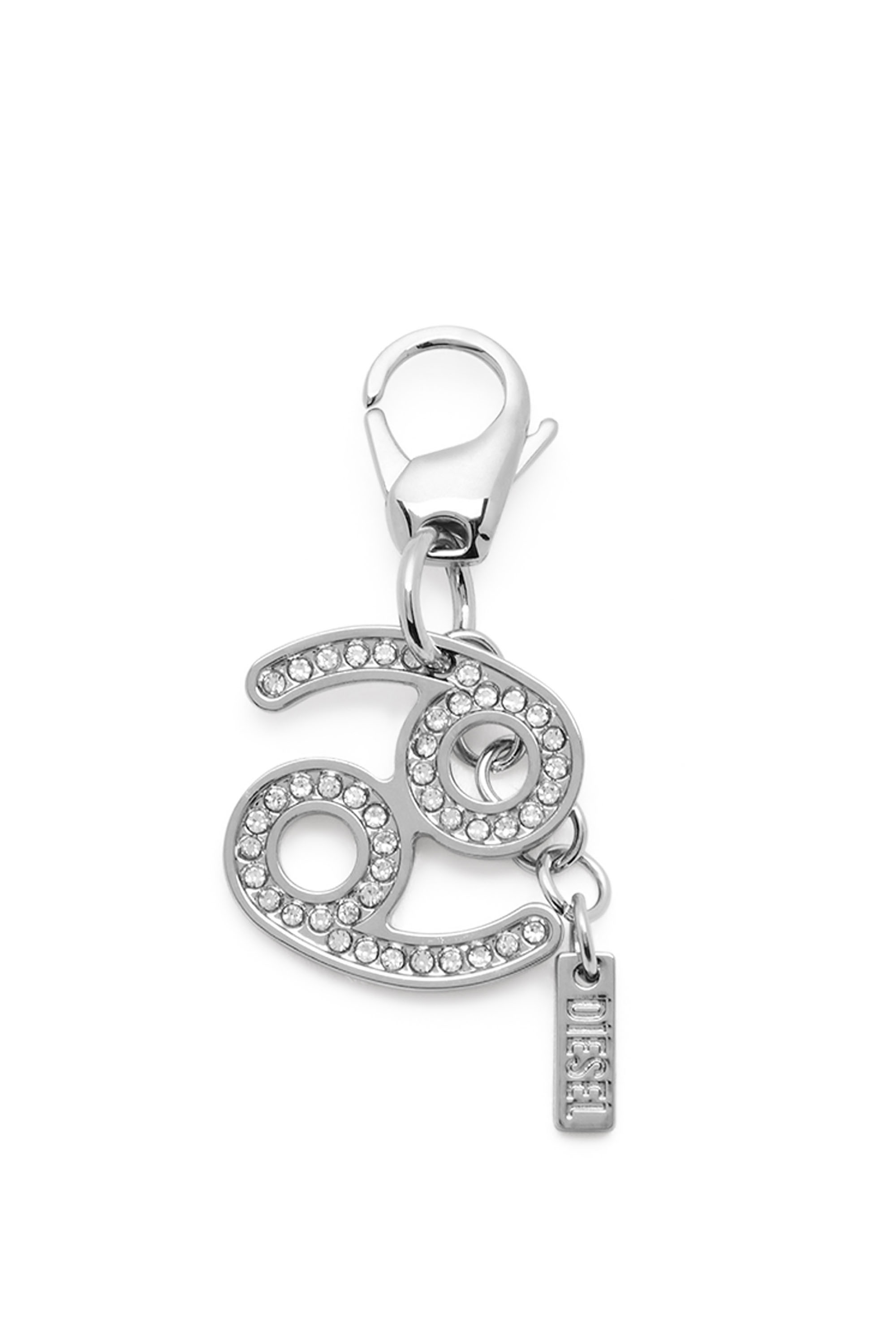 Diesel - CHARM CANCER, Unisex Metall-Krebs-Anh&auml;nger mit Strasssteinen in Silber - 1