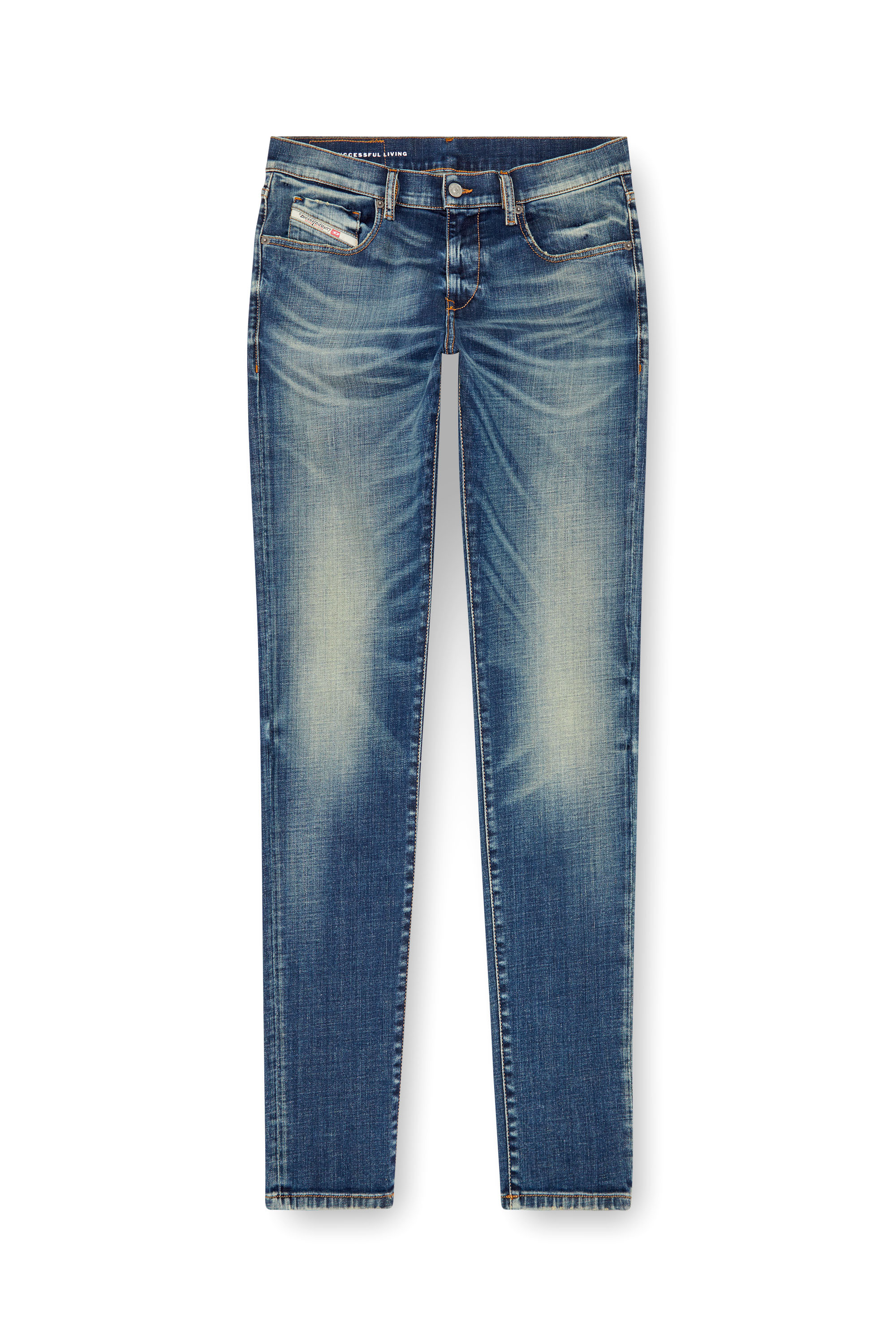 Diesel - Herren Slim Jeans 2019 D-Strukt 09J50, Mittelblau - Image 3