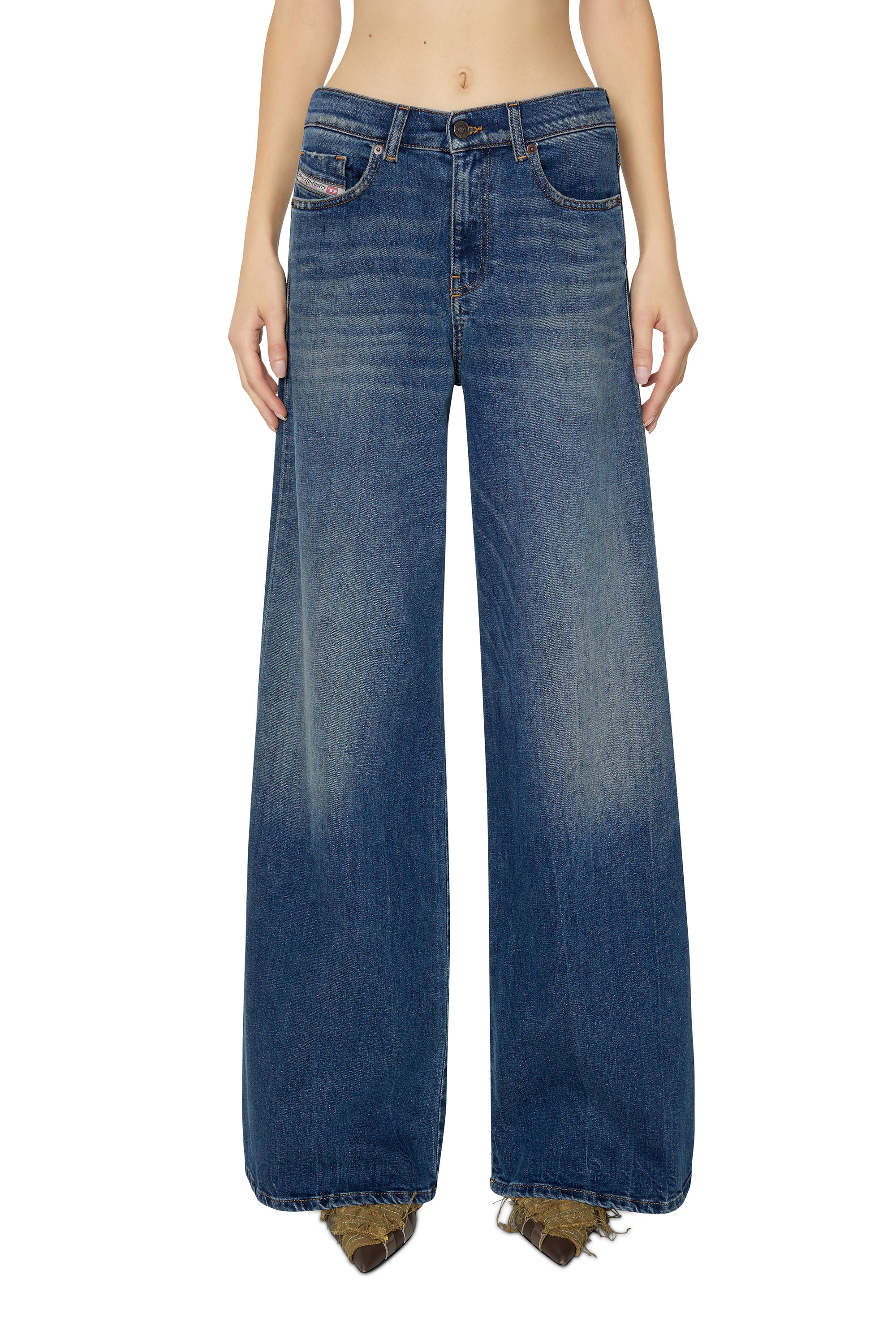 Diesel - 1978 09E66 Bootcut and Flare Jeans, Dunkelblau - Image 1