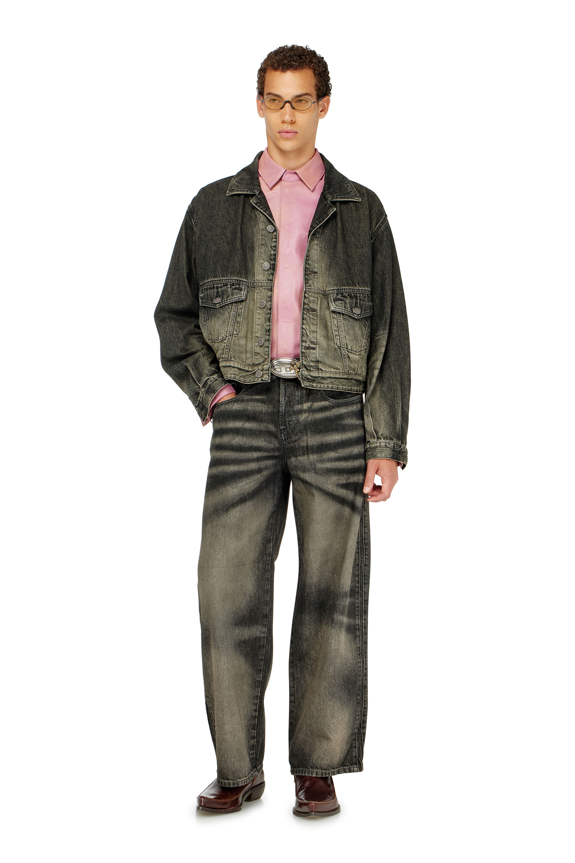 Diesel - Unisex Relaxed Jeans 1982 D-Hakou 09R33, Schwarz/Dunkelgrau - 1